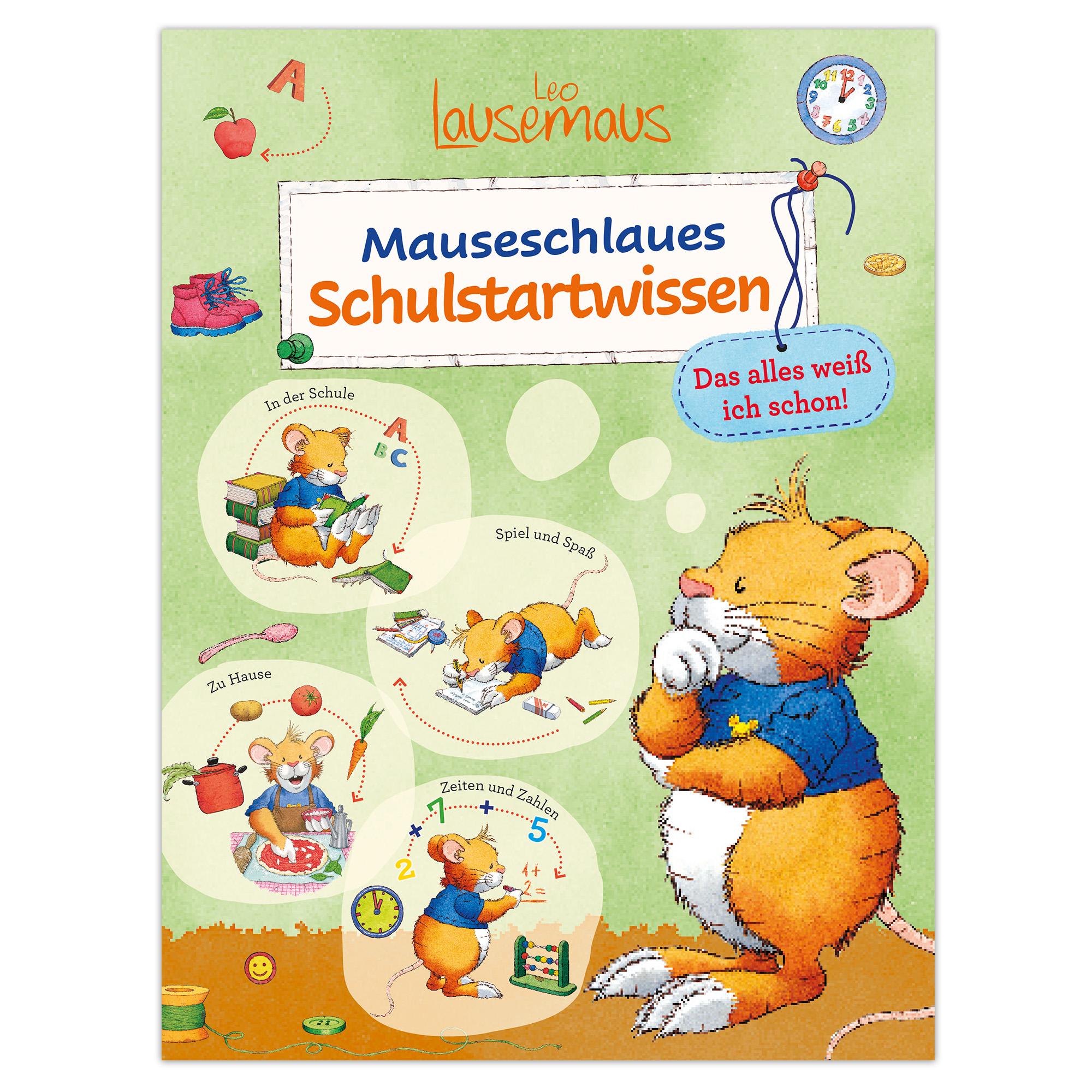 Vorderes Coverbild Leo Lausemaus - Mauseschlaues Schulstartwissen - Das alles weiß ich schon!