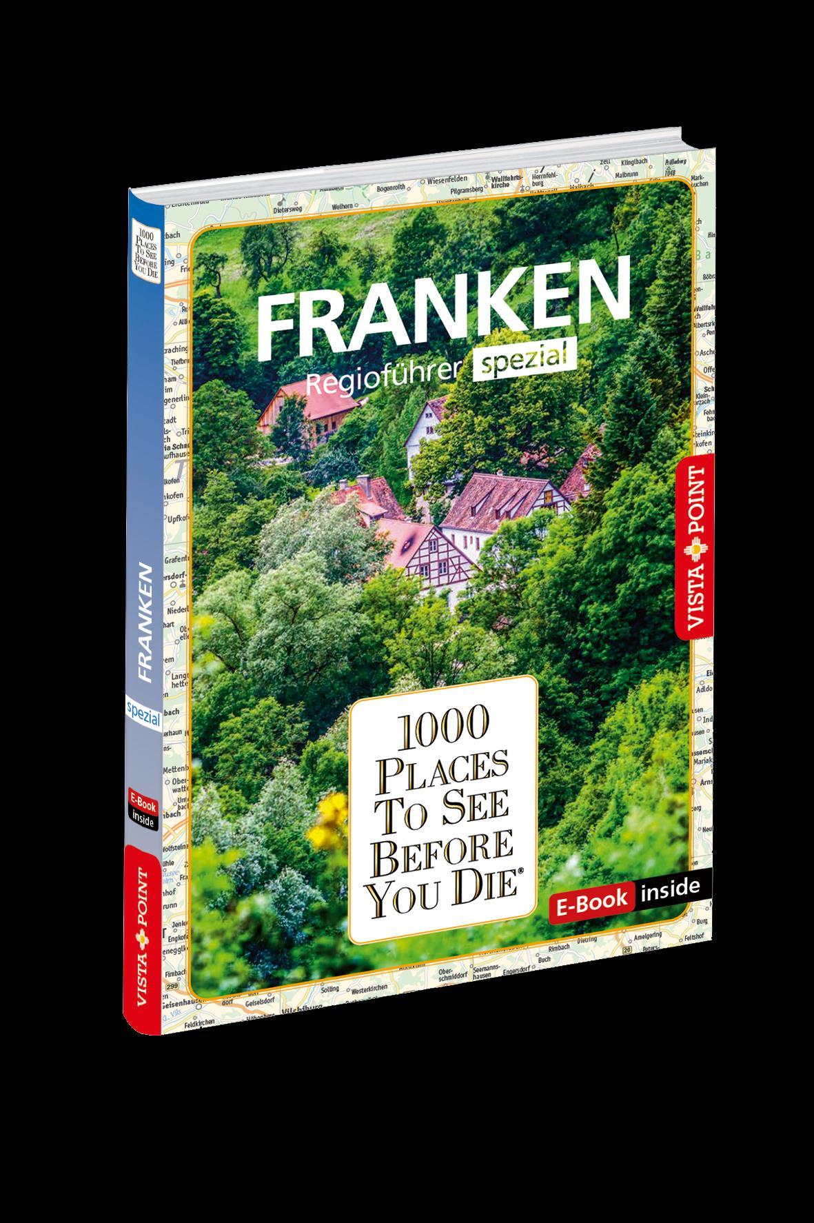 Vorderes Coverbild 1000 Places-Regioführer Franken