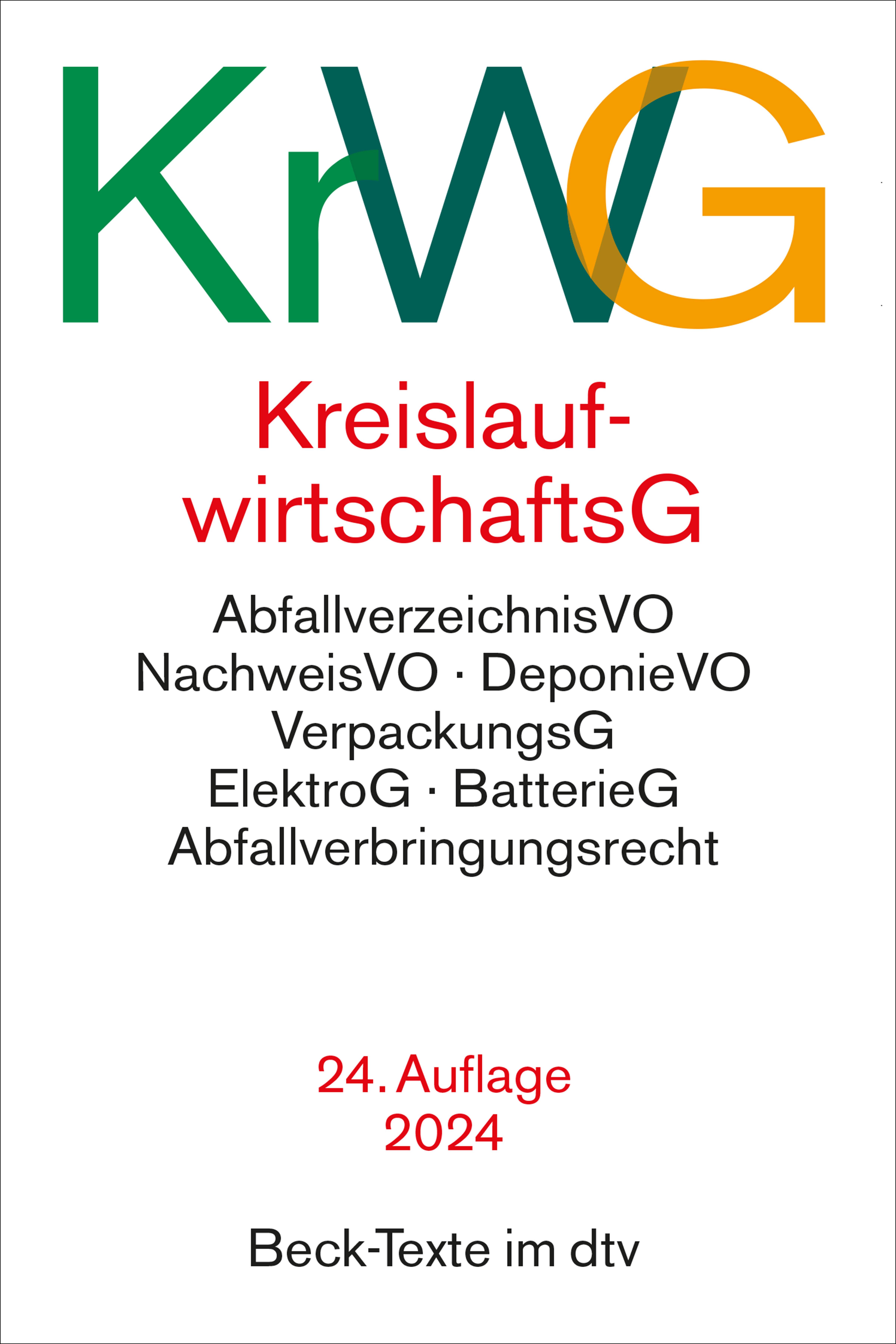 Vorderes Coverbild Kreislaufwirtschaftsgesetz