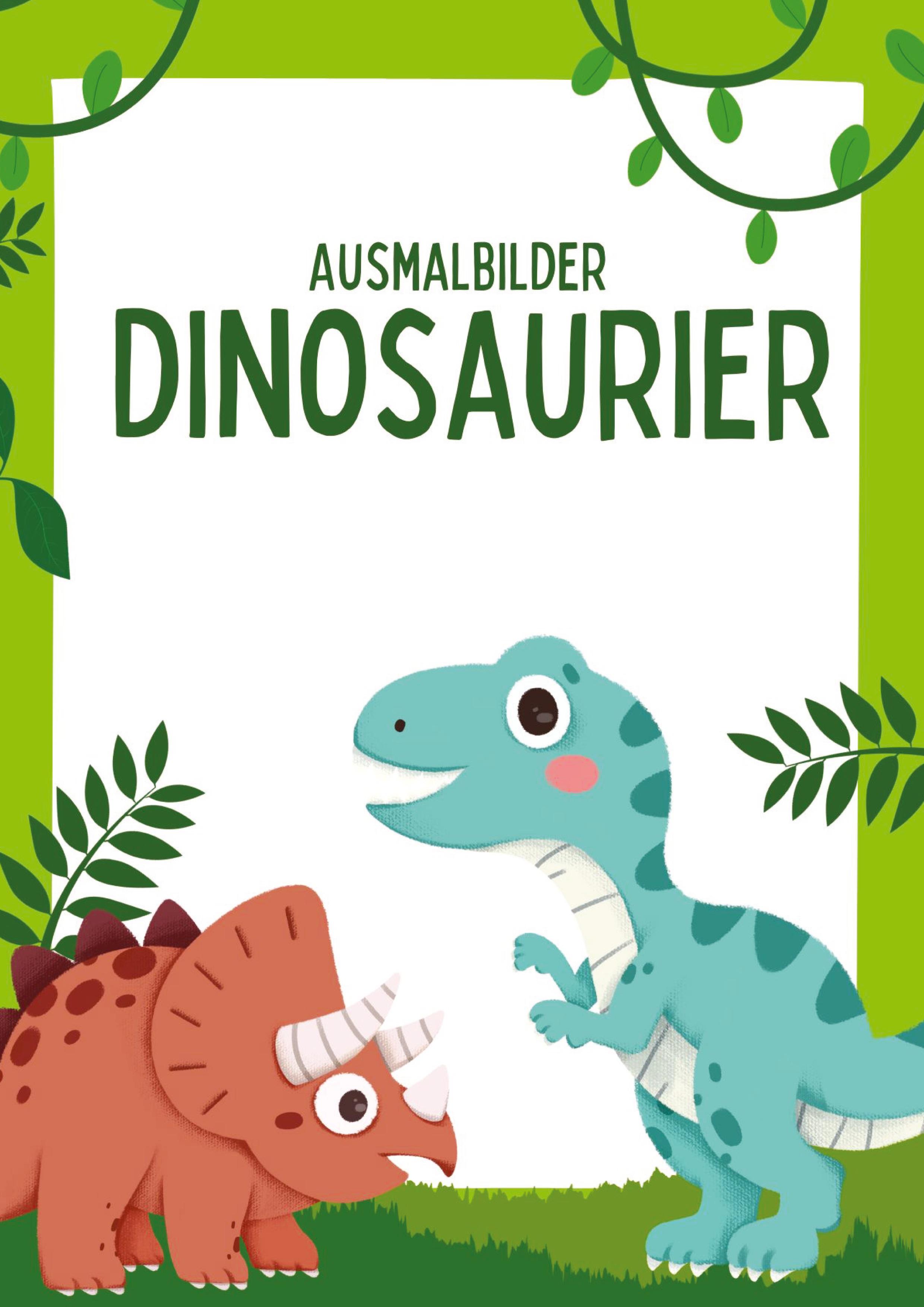 Vorderes Coverbild Ausmalbilder Dinosaurier