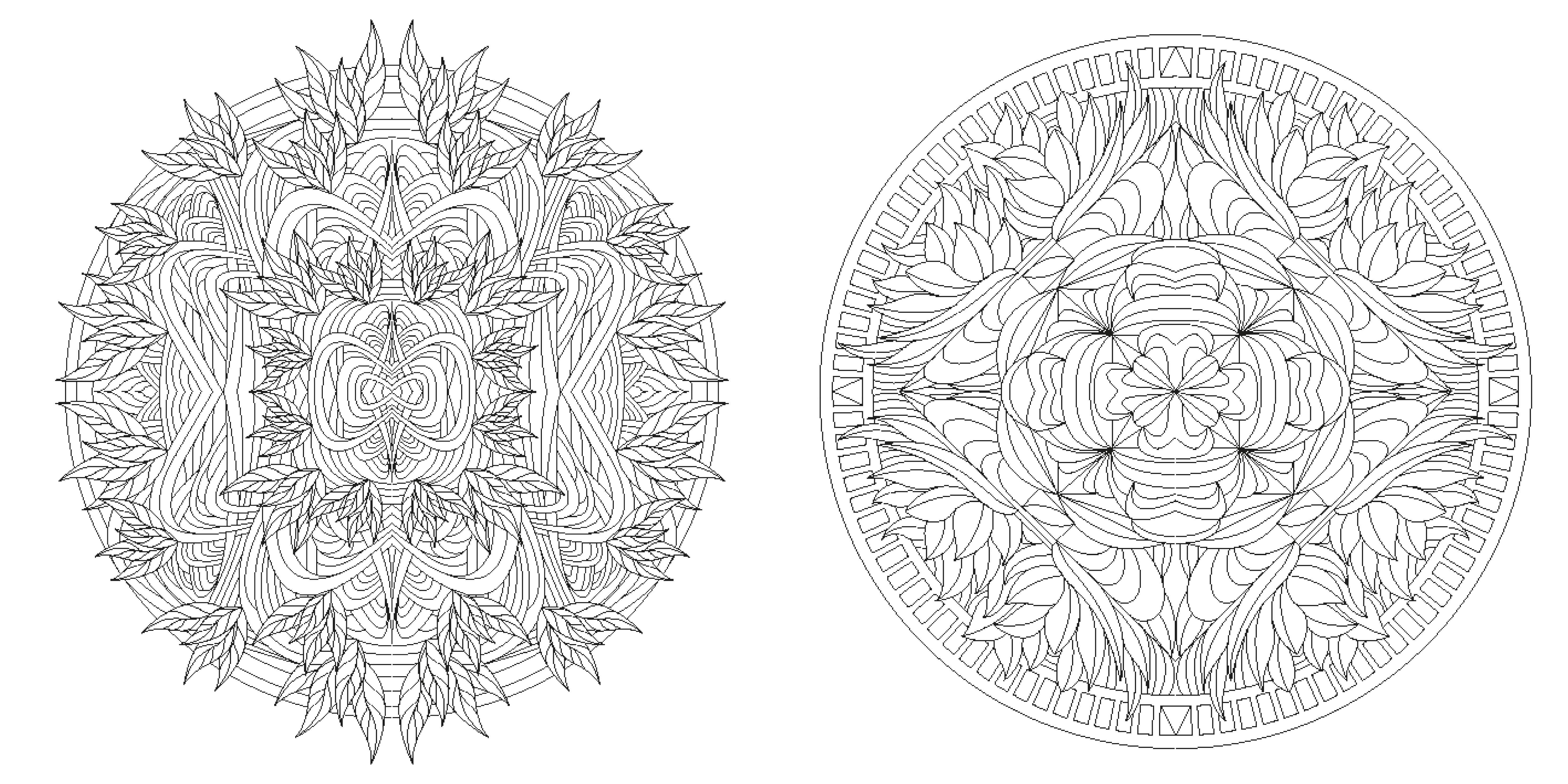 Beispielinhalt (Bild) Blumen-Mandalas (Ausmalbuch zur kreativen Stressbewältigung)