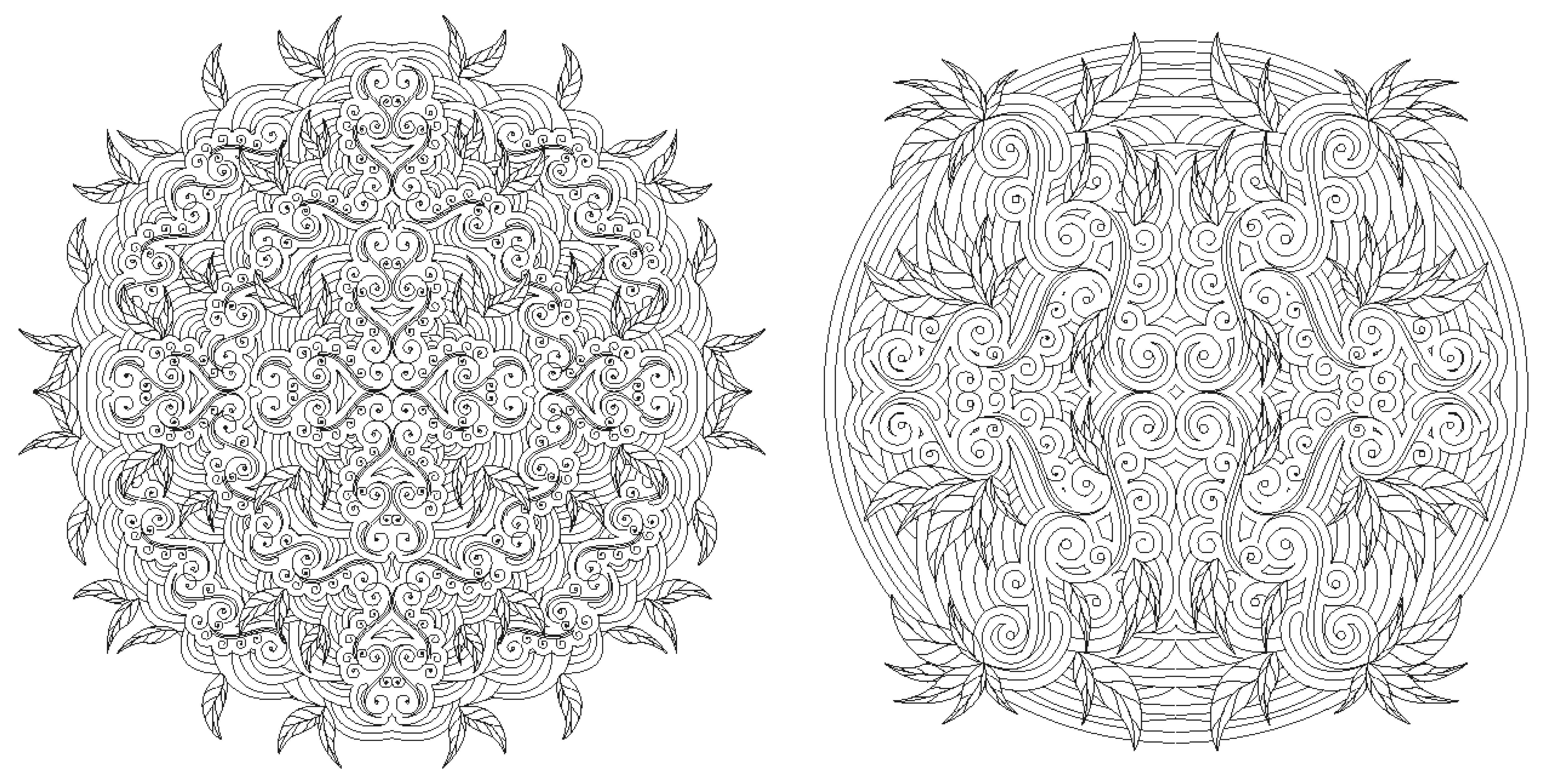 Beispielinhalt (Bild) Blumen-Mandalas (Ausmalbuch zur kreativen Stressbewältigung)