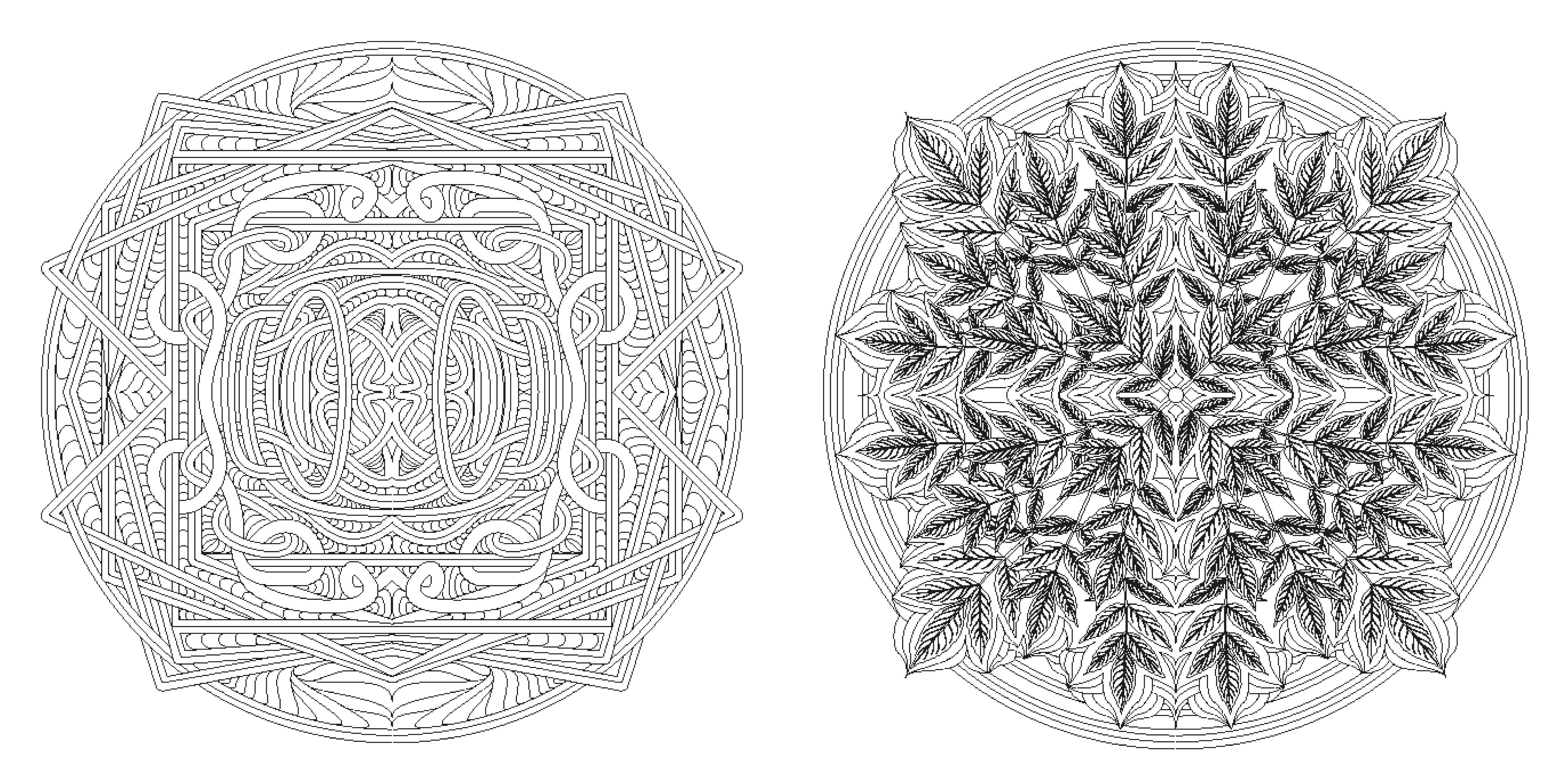 Beispielinhalt (Bild) Blumen-Mandalas (Ausmalbuch zur kreativen Stressbewältigung)