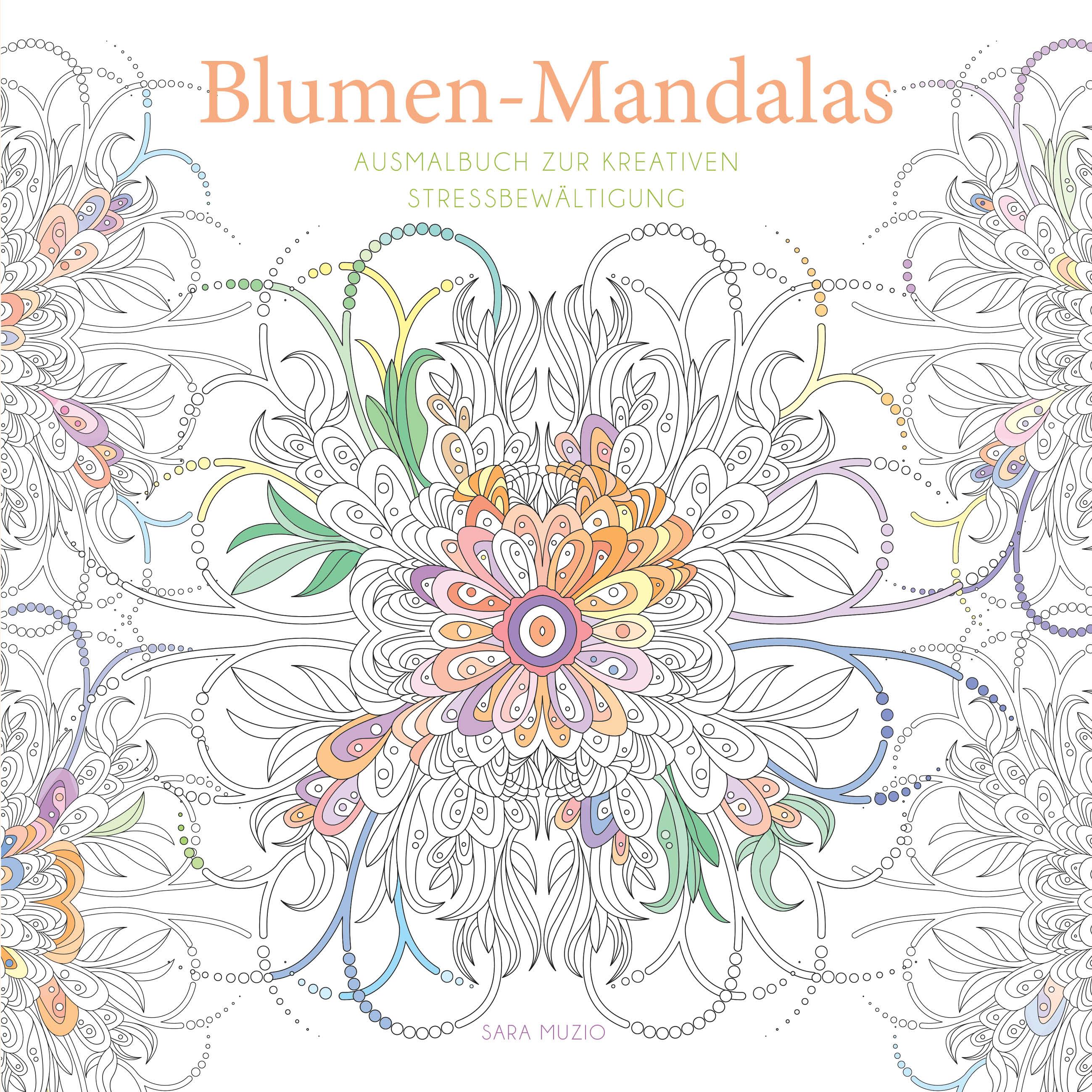 Vorderes Coverbild Blumen-Mandalas (Ausmalbuch zur kreativen Stressbewältigung)