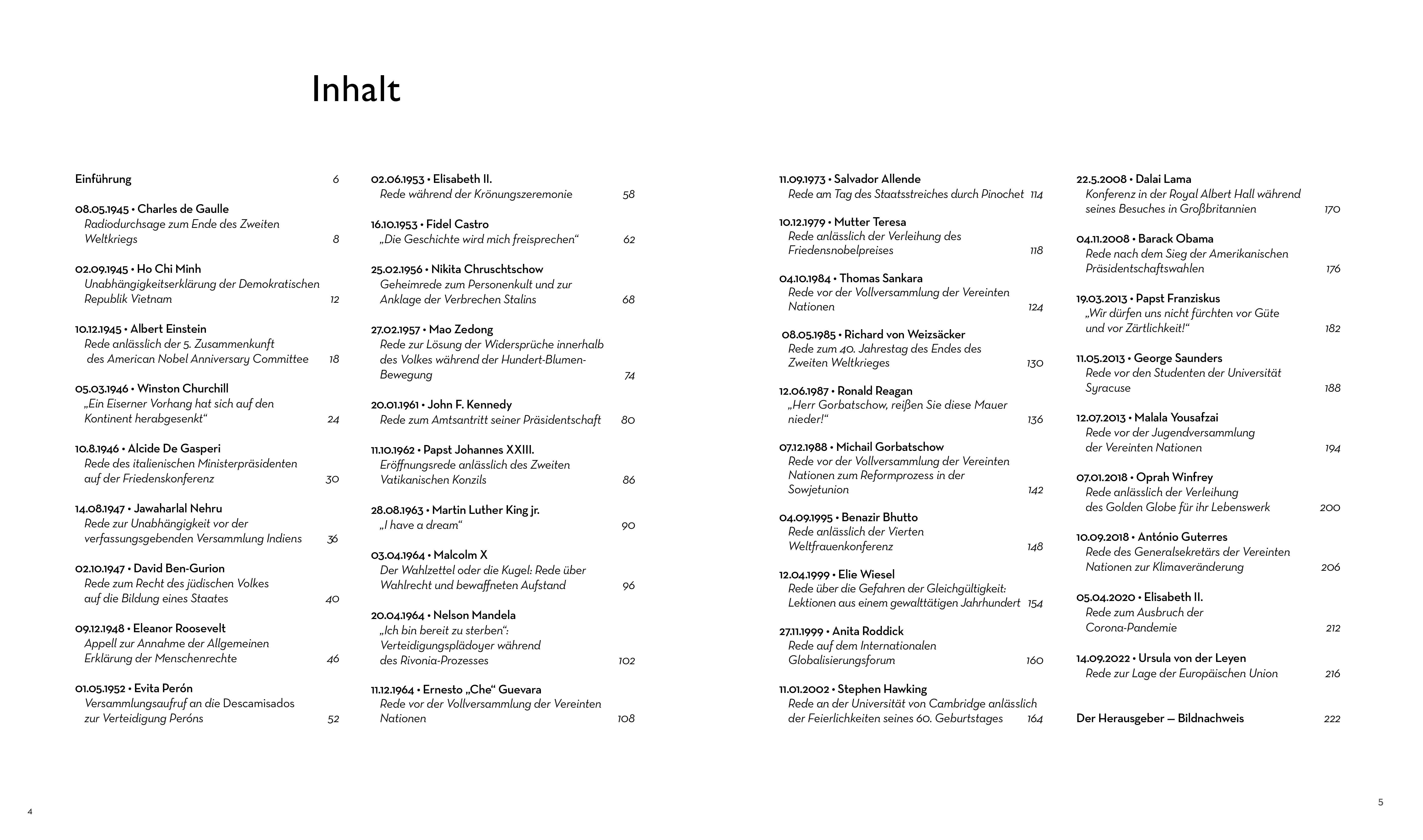 Beispielinhalt (Bild) Große Reden des 20. und 21. Jahrhunderts