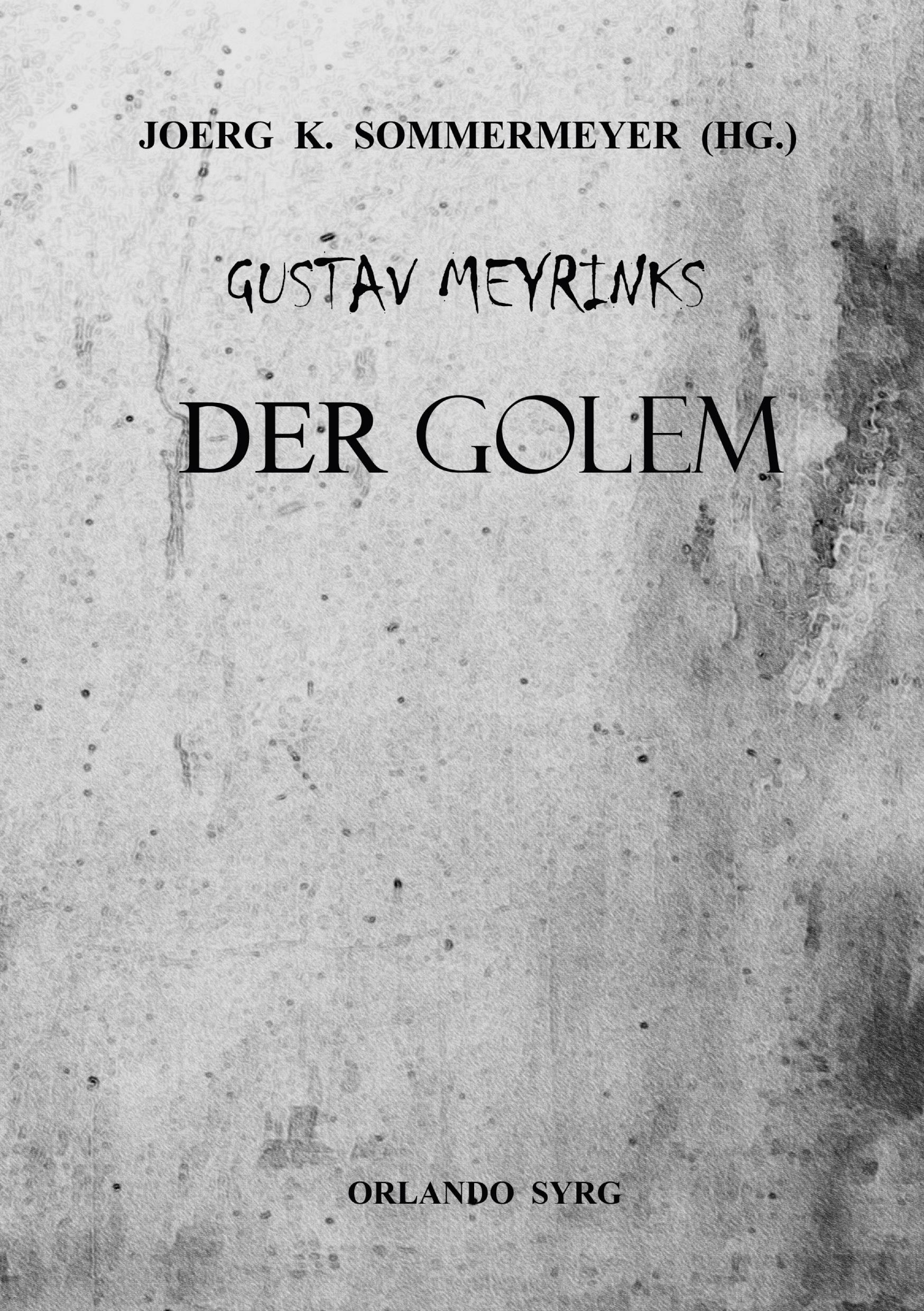 Vorderes Coverbild Gustav Meyrinks Der Golem