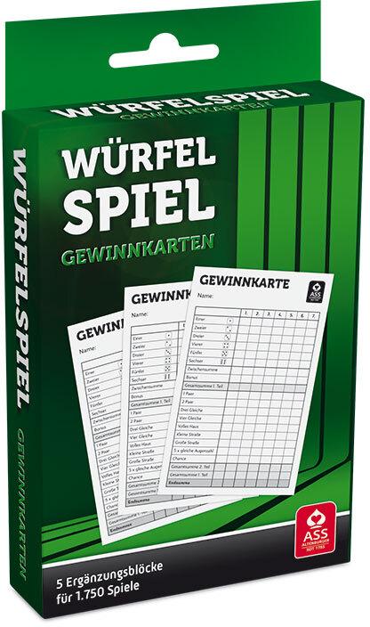 Vorderes Coverbild Würfelspiel Gewinnkarten - Blöcke