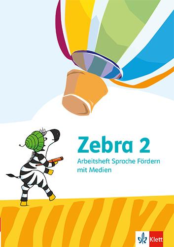 Vorderes Coverbild Zebra 2. Arbeitsheft Sprache Förderheft Klasse 2