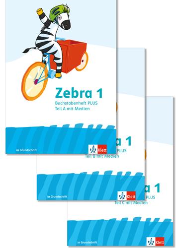 Vorderes Coverbild Zebra 1. Buchstabenheft Plus in Grundschrift Klasse 1
