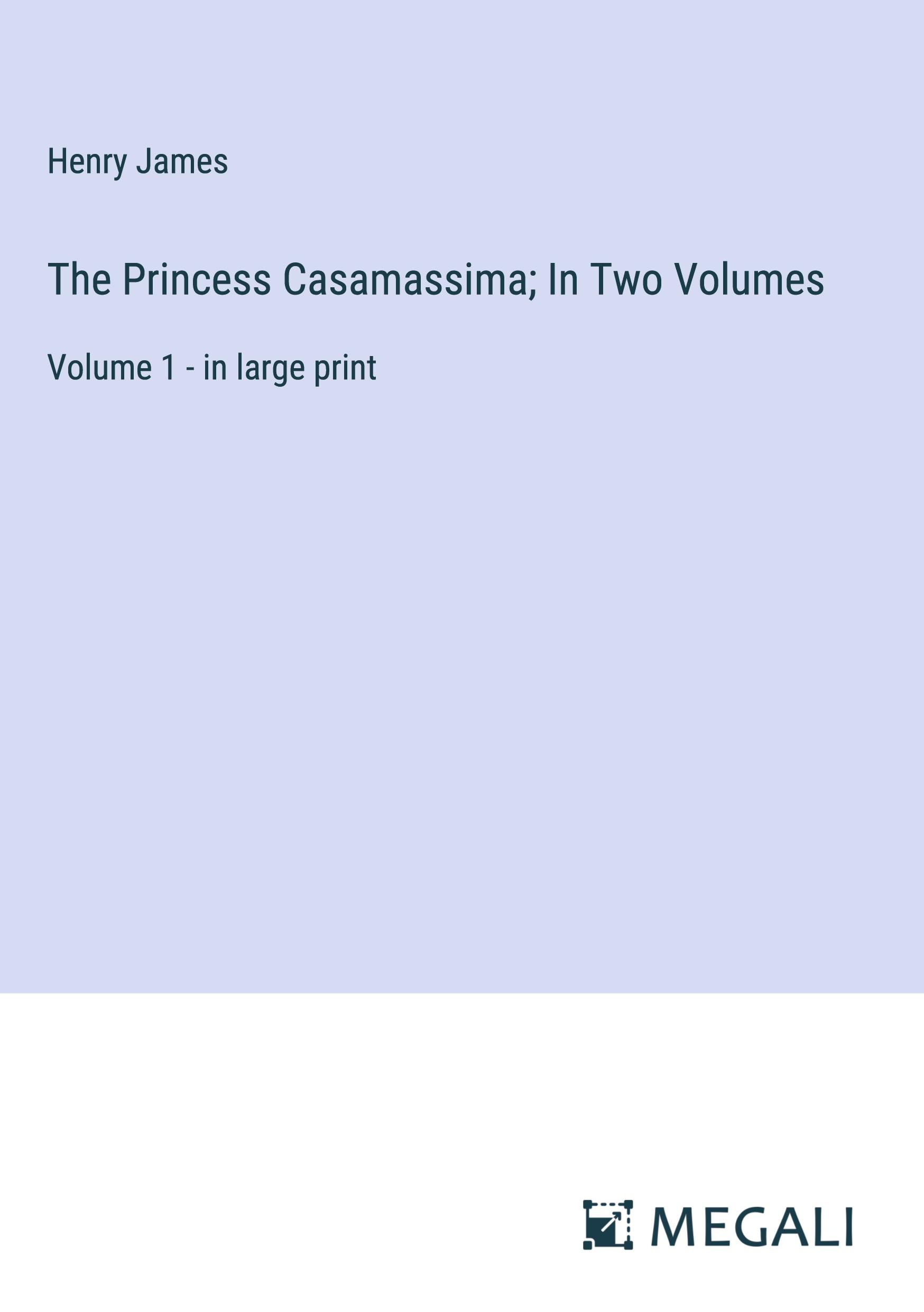 Vorderes Coverbild The Princess Casamassima; In Two Volumes