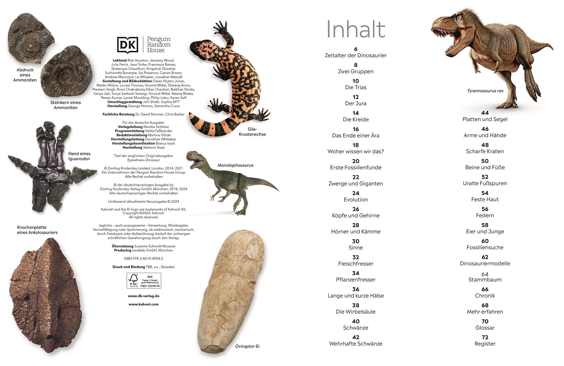 Beispielinhalt (Bild) memo Wissen. Dinosaurier