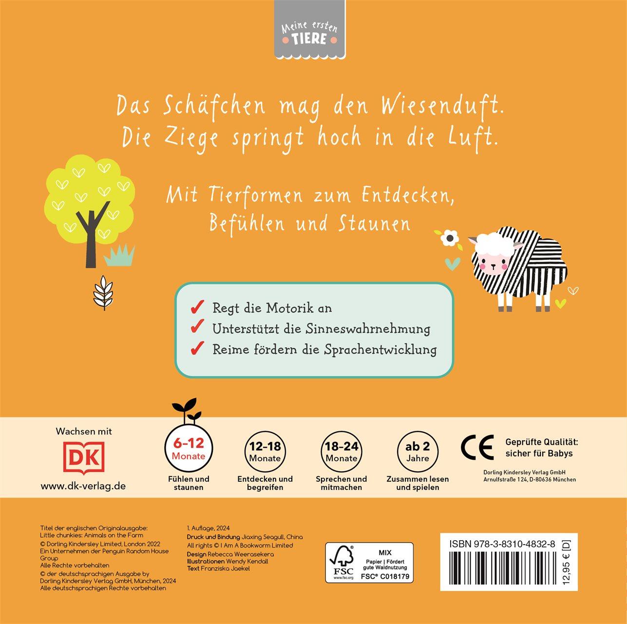 Rückseitencover Meine ersten Tiere. Auf dem Bauernhof