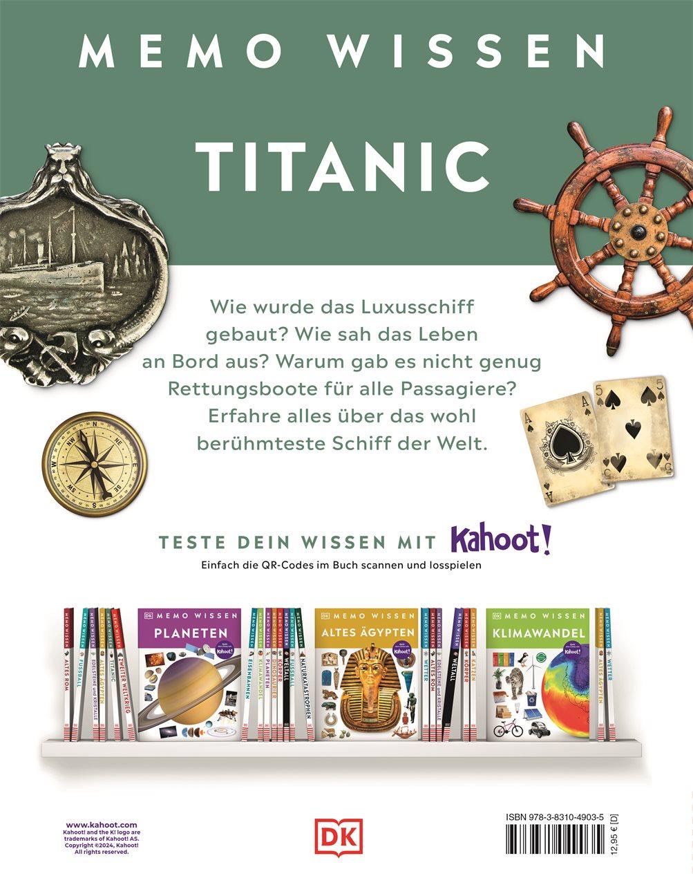 Rückseitencover memo Wissen. Titanic