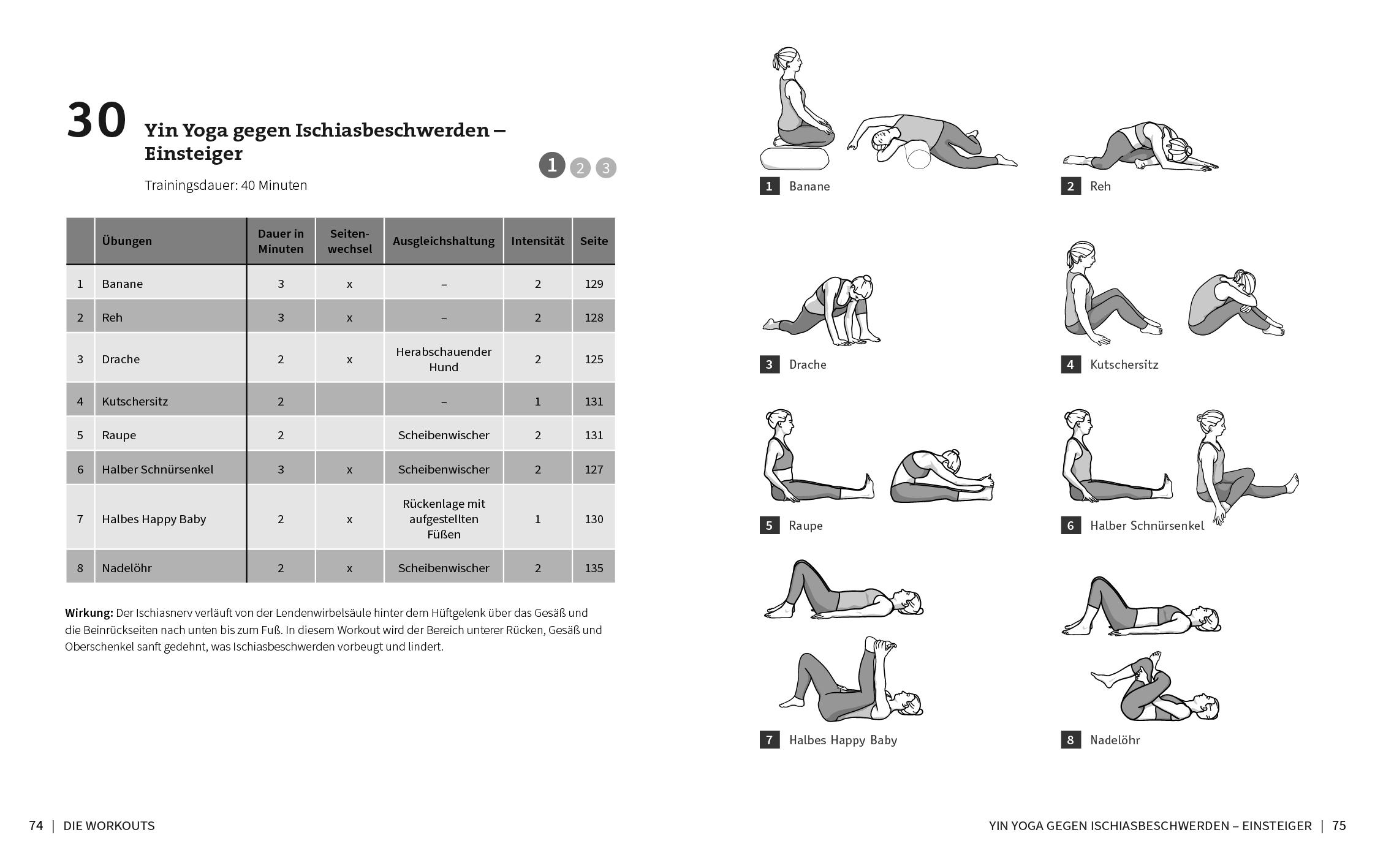 Beispielinhalt (Bild) 50 Workouts - Yin Yoga