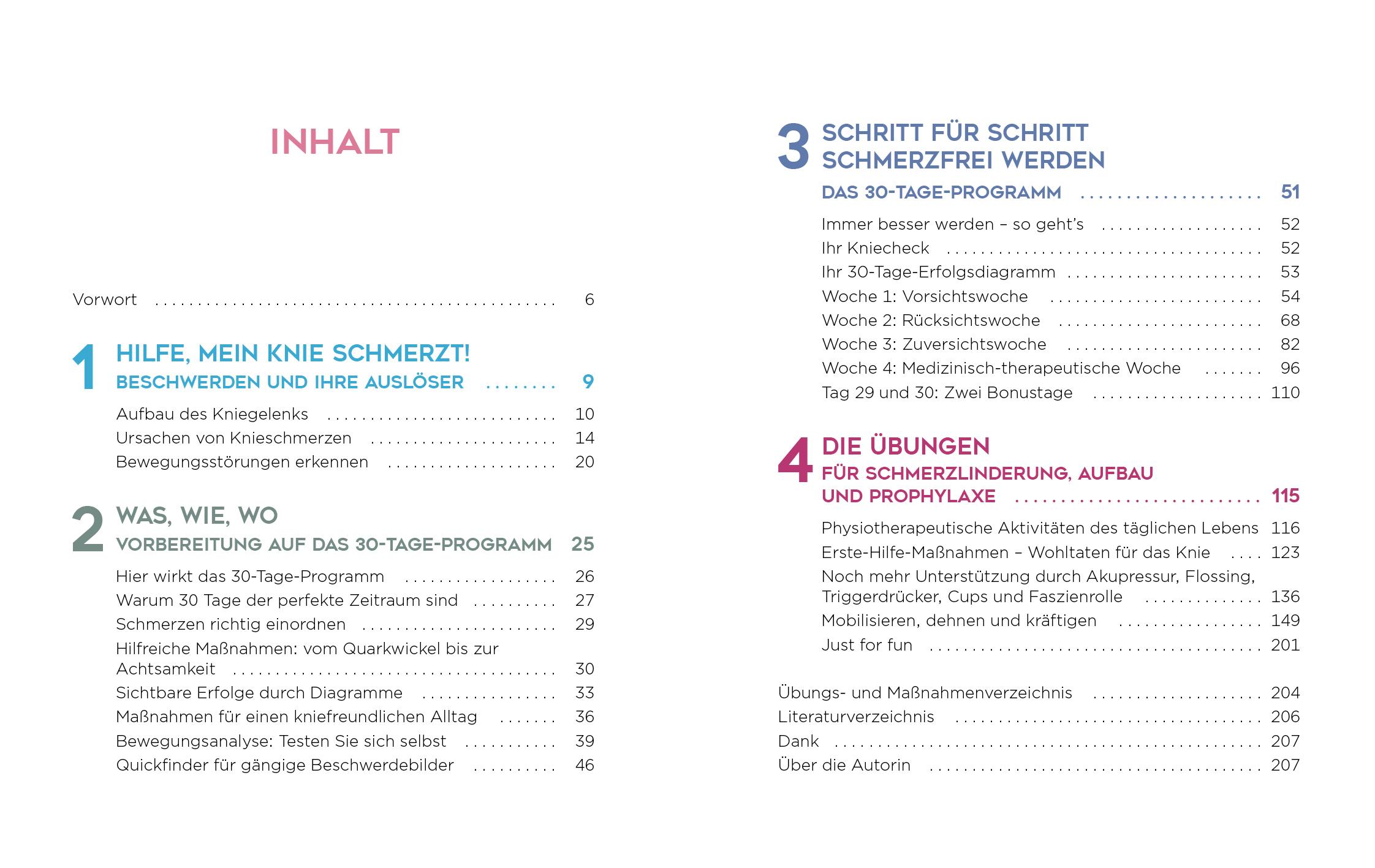 Beispielinhalt (Bild) Knie - schmerzfrei in 30 Tagen