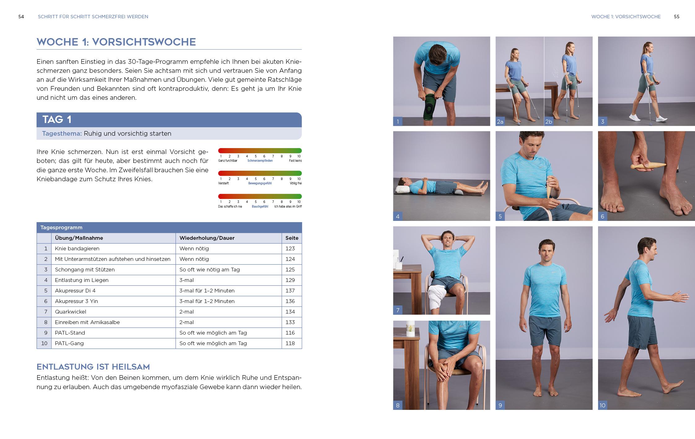 Beispielinhalt (Bild) Knie - schmerzfrei in 30 Tagen
