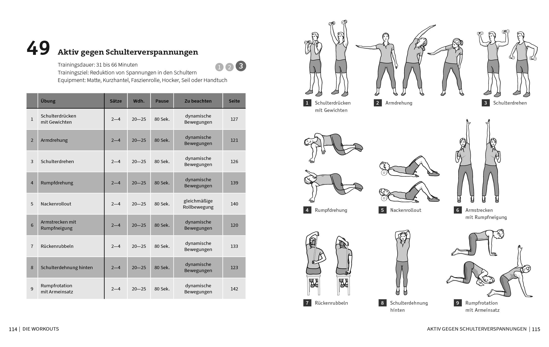 Beispielinhalt (Bild) 50 Workouts - Beweglichkeit für Senioren