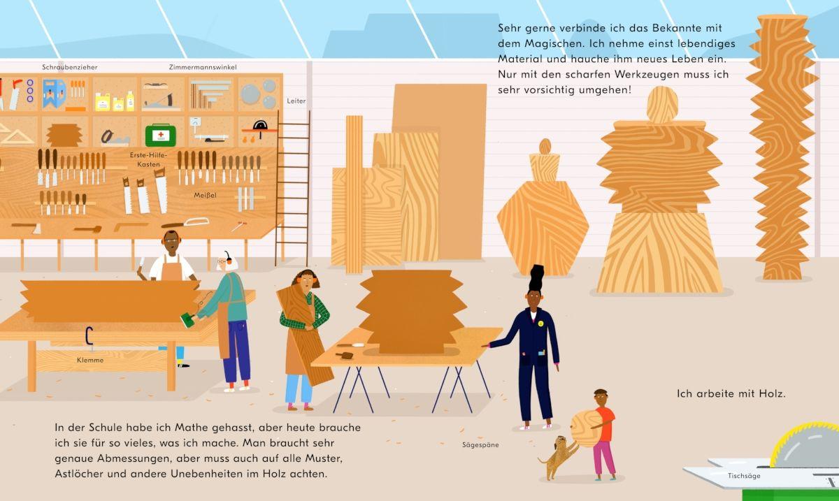 Beispielinhalt (Bild) Wie Kunst gemacht wird - Ein Kinderbuch über Künstler, Ateliers & Kreativität für kleine Entdecker ab 6 Jahren