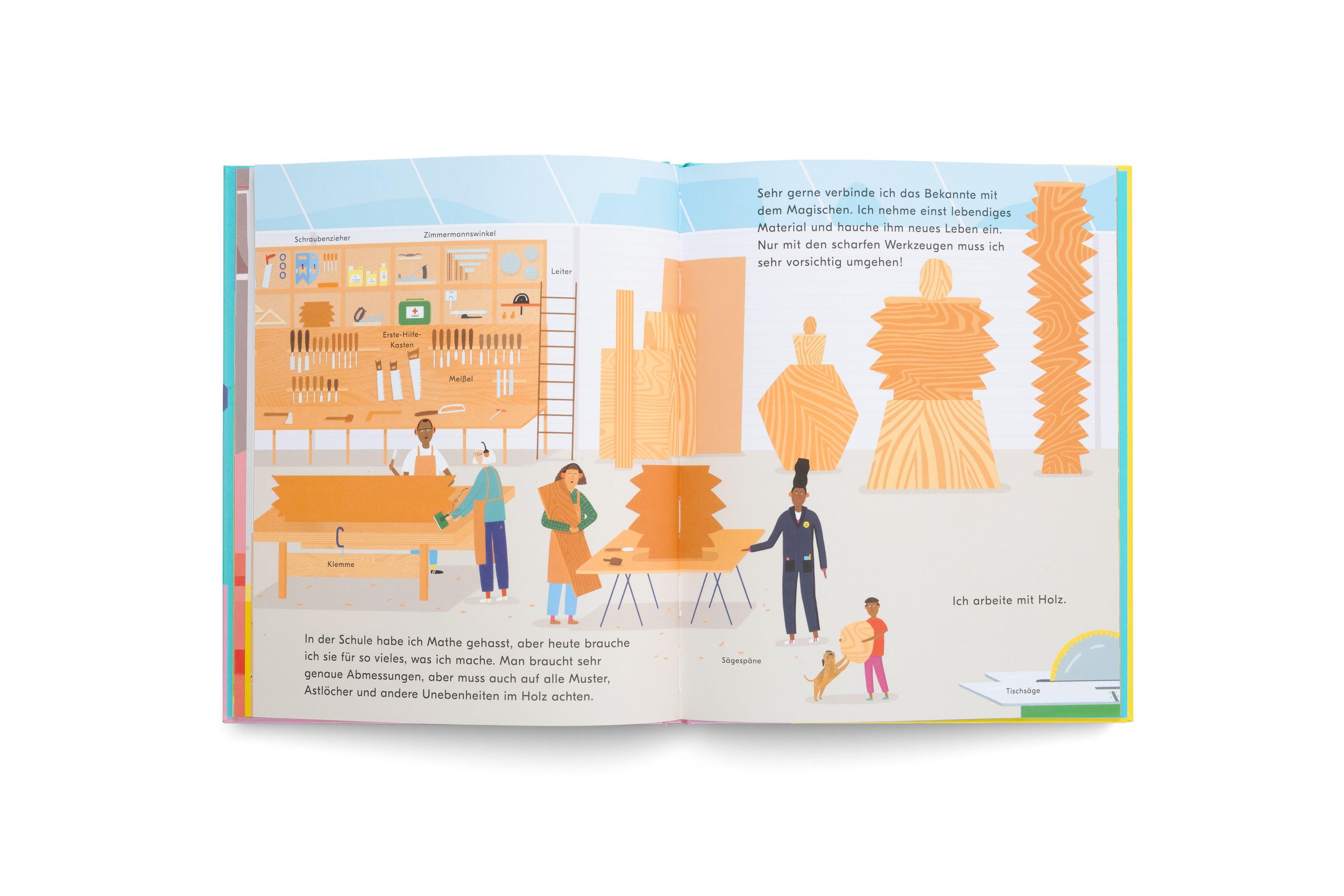 Beispielinhalt (Bild) Wie Kunst gemacht wird - Ein Kinderbuch über Künstler, Ateliers & Kreativität für kleine Entdecker ab 6 Jahren