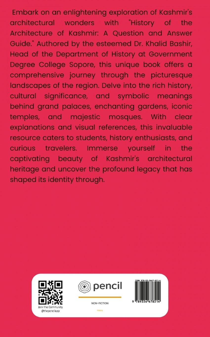 Rückseitencover History of the Architecture of Kashmir