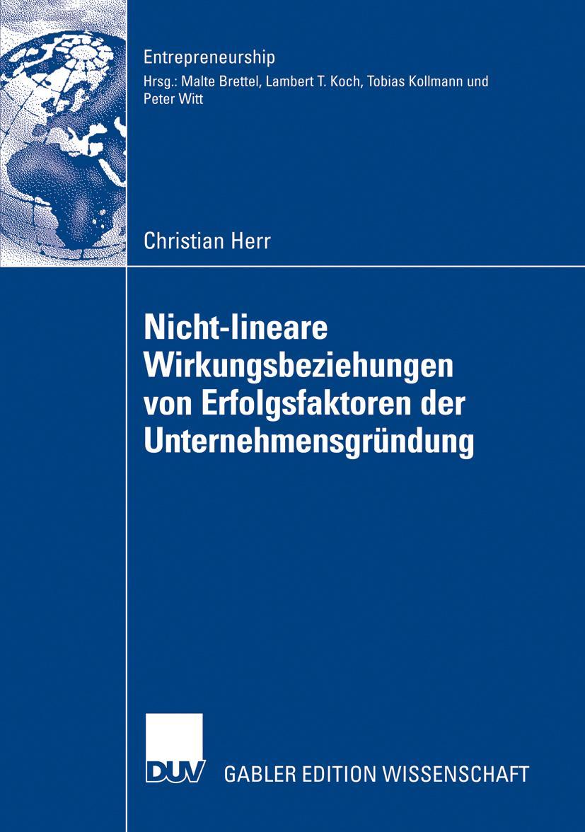 Vorderes Coverbild Nicht-lineare Wirkungsbeziehungen von Erfolgsfaktoren der Unternehmensgründung