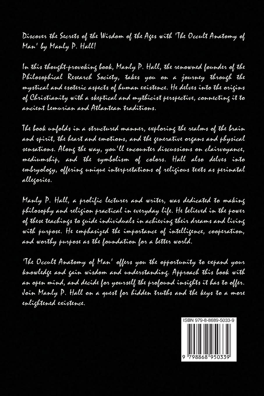 Rückseitencover The Occult Anatomy of Man