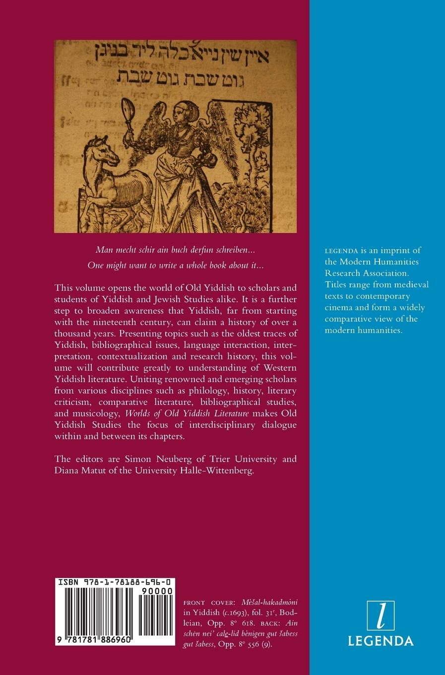 Rückseitencover Worlds of Old Yiddish Literature
