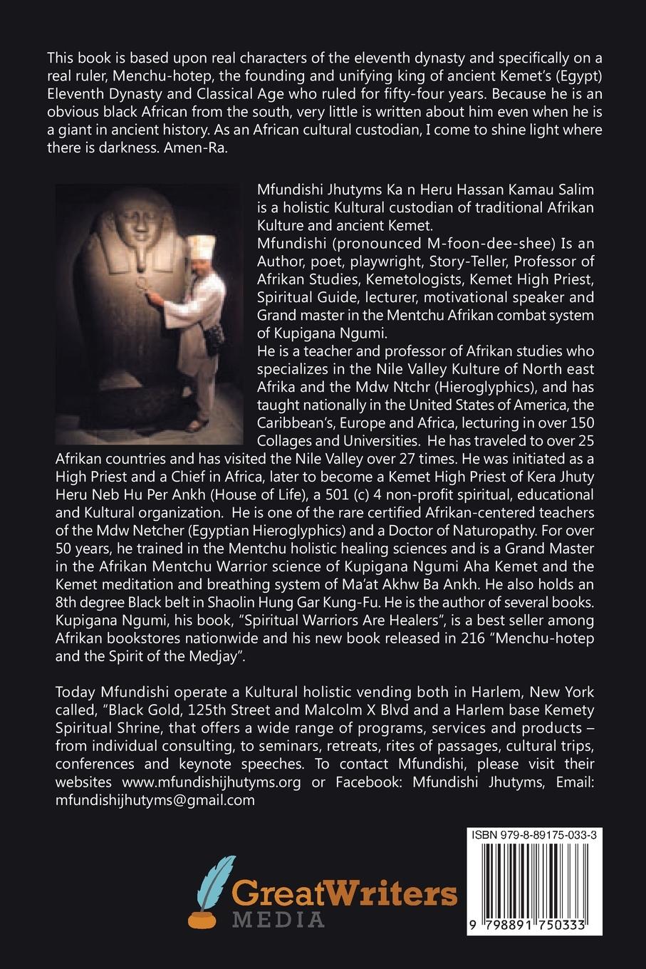 Rückseitencover Mentchu-Hotep and the Spirit of the Medjay Book 1