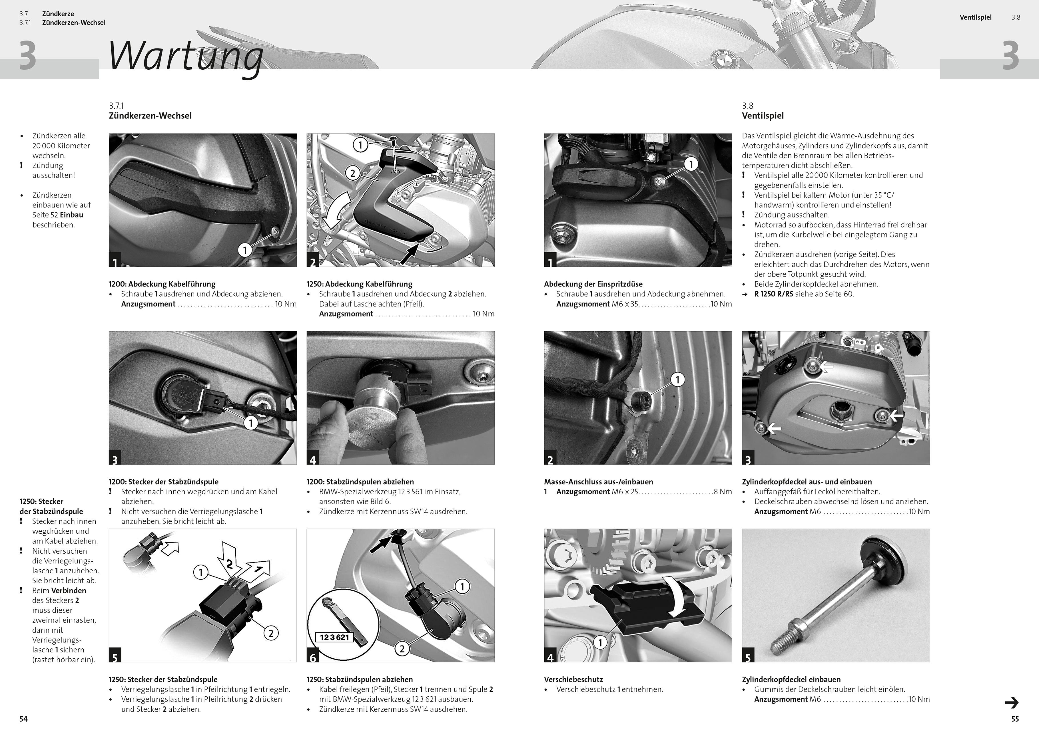 Beispielinhalt (Bild) BMW R 1200 R, BMW R 1250 R, BMW R 1200 RS, BMW R 1250 RS Reparaturanleitung