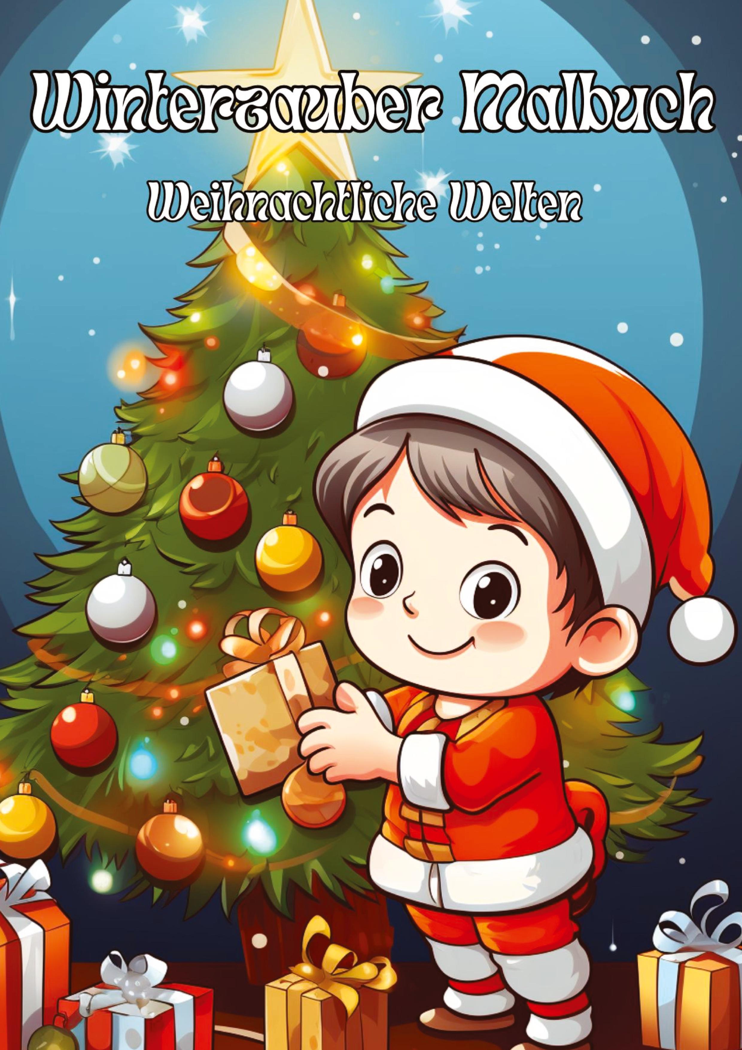 Vorderes Coverbild Winterzauber Malbuch: Weihnachtliche Welten für kleine Künstler