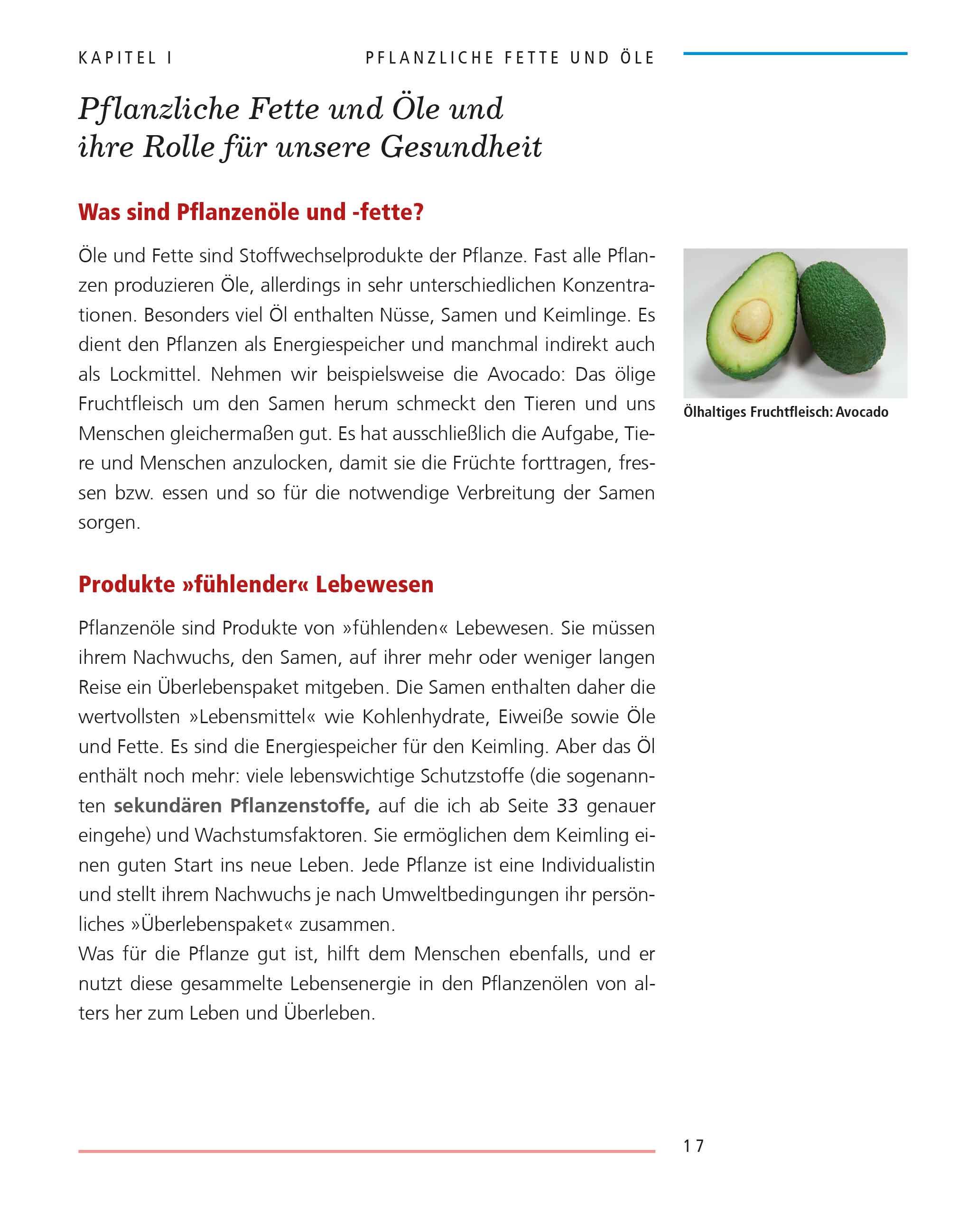 Beispielinhalt (Bild) Pflanzenöle - Qualität, Anwendung und Wirkung
