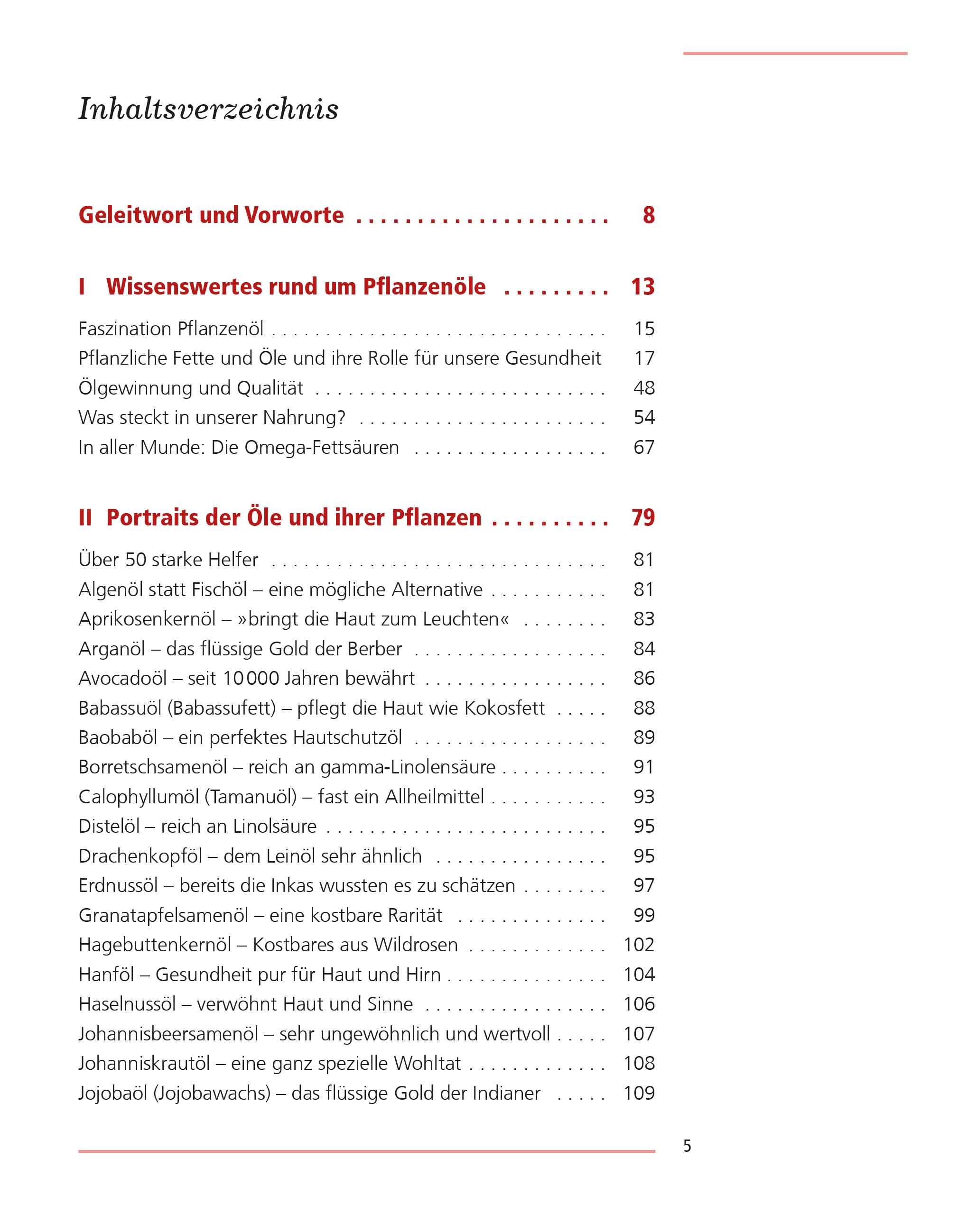 Beispielinhalt (Bild) Pflanzenöle - Qualität, Anwendung und Wirkung