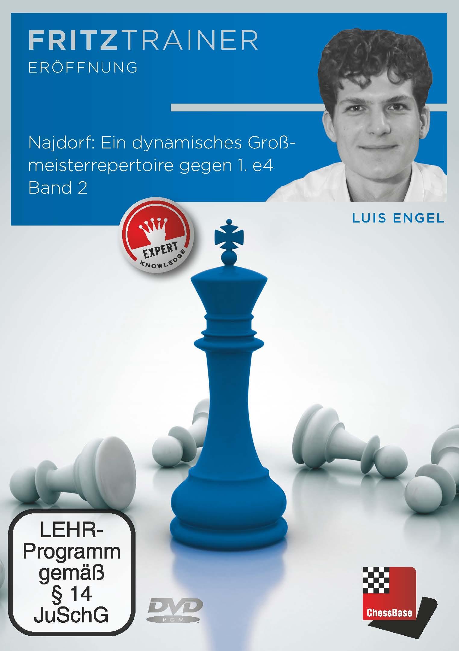 Vorderes Coverbild Luis Engel: Najdorf - Ein dynamisches Großmeisterrepertoire gegen 1. e4 - Band 2