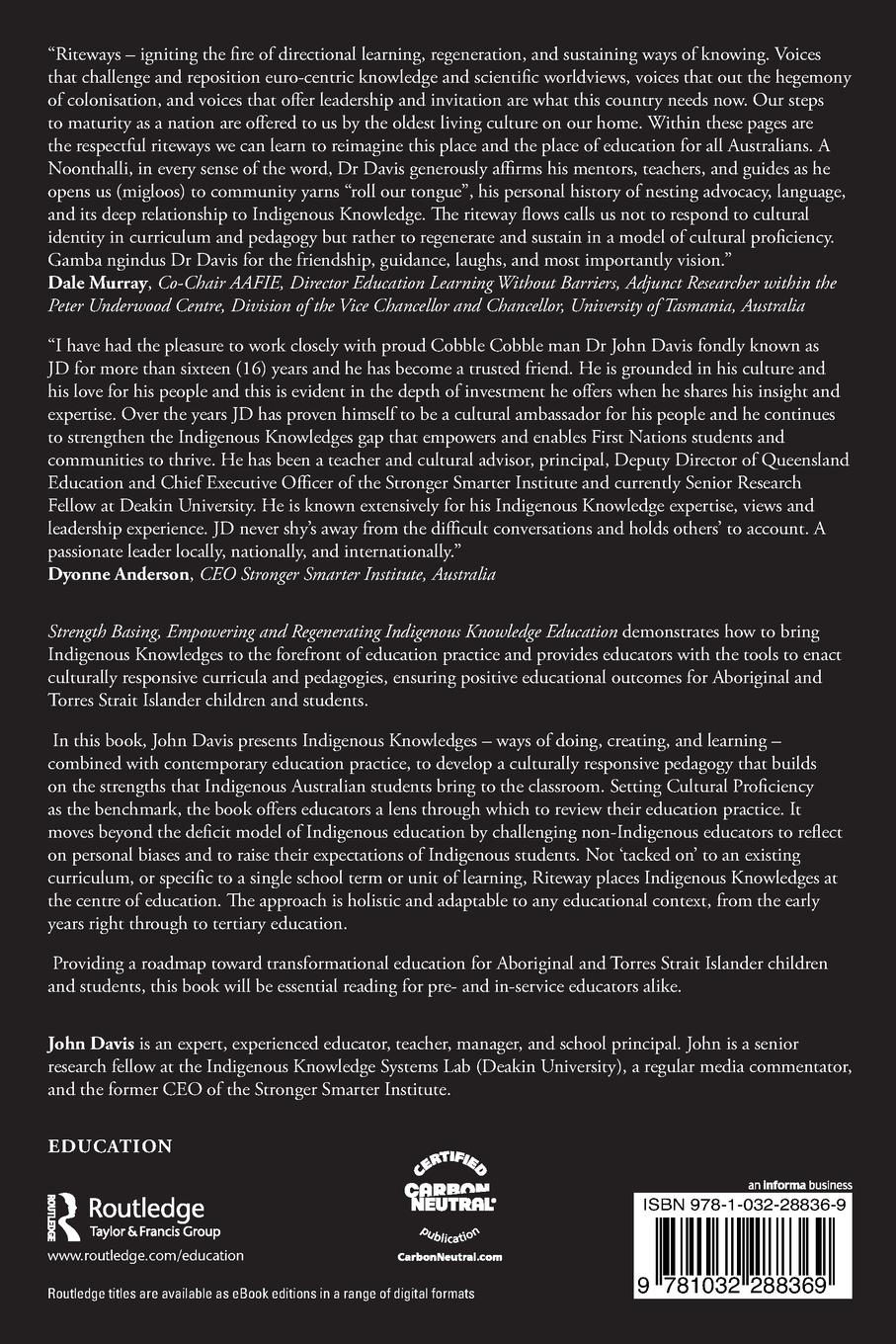 Rückseitencover Strength Basing, Empowering and Regenerating Indigenous Knowledge Education