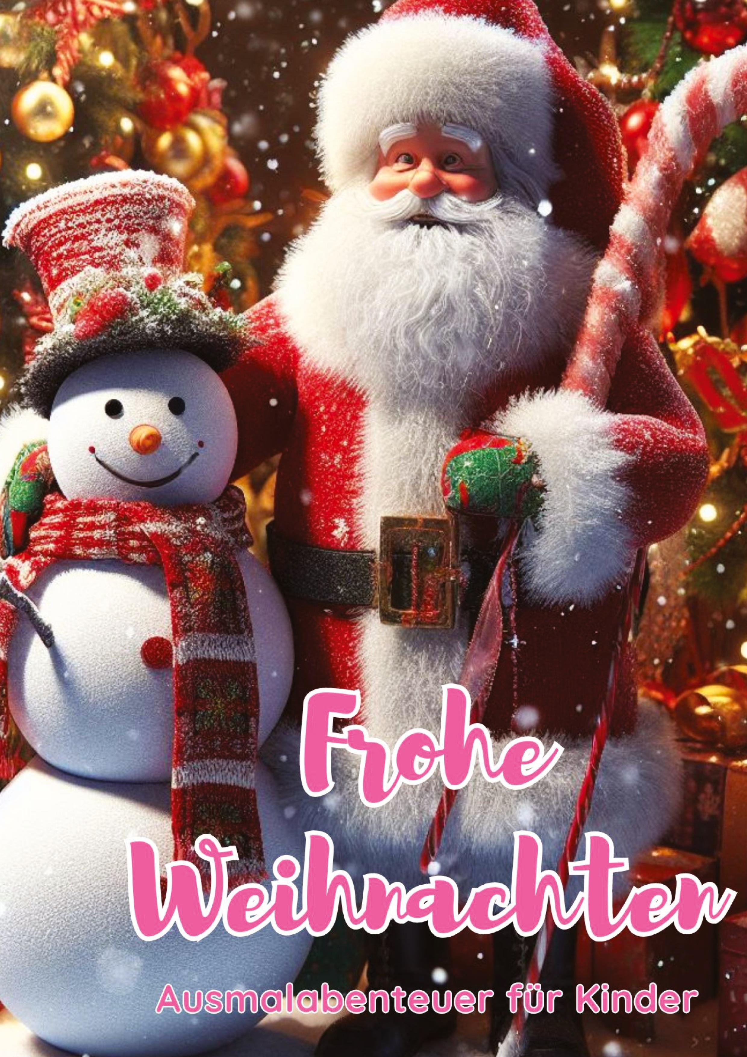 Vorderes Coverbild Sterne, Schneemänner und Geschenke: Ein festliches Ausmalabenteuer für Kinder