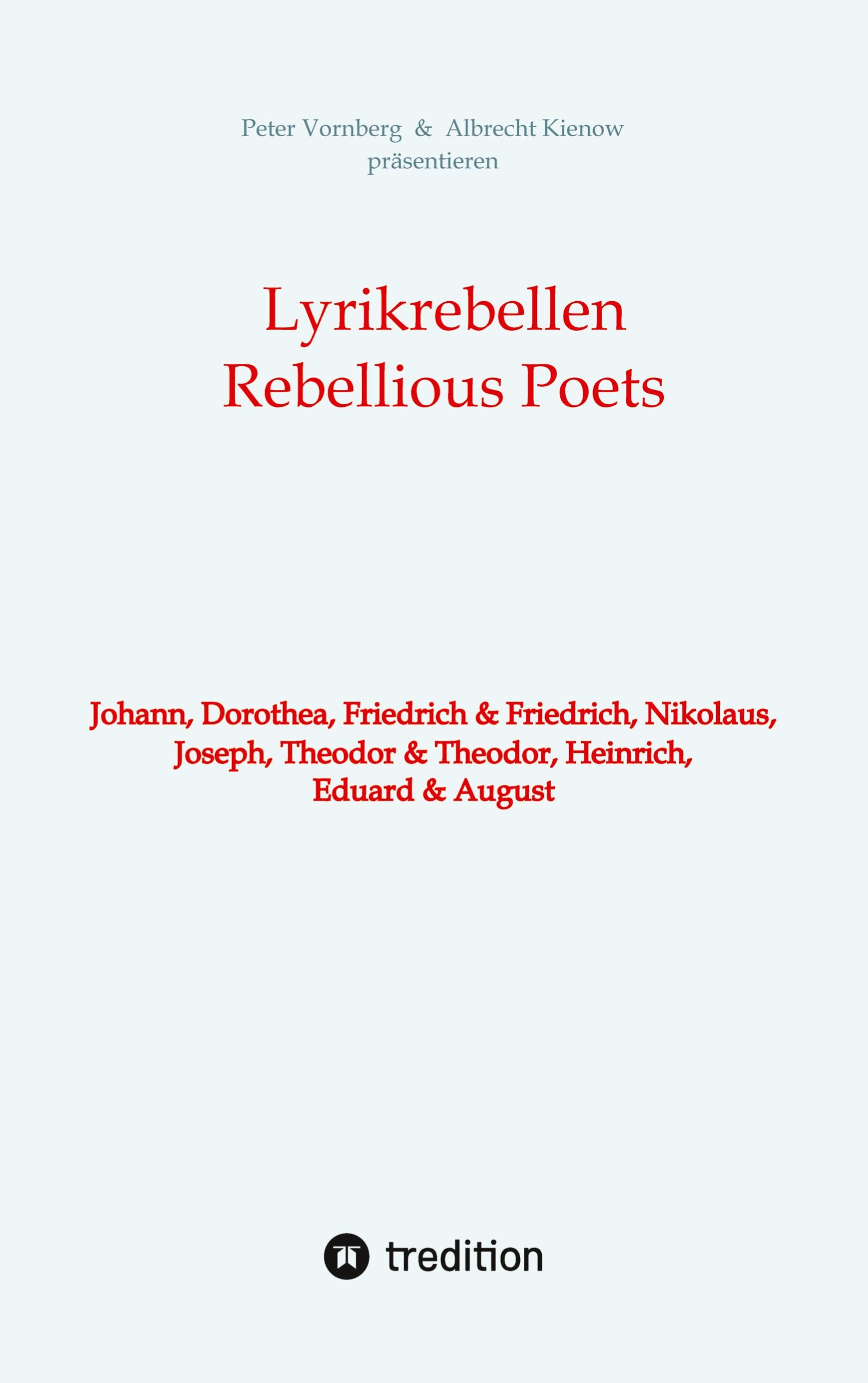 Vorderes Coverbild Lyrikrebellen  /  Rebellious Poets