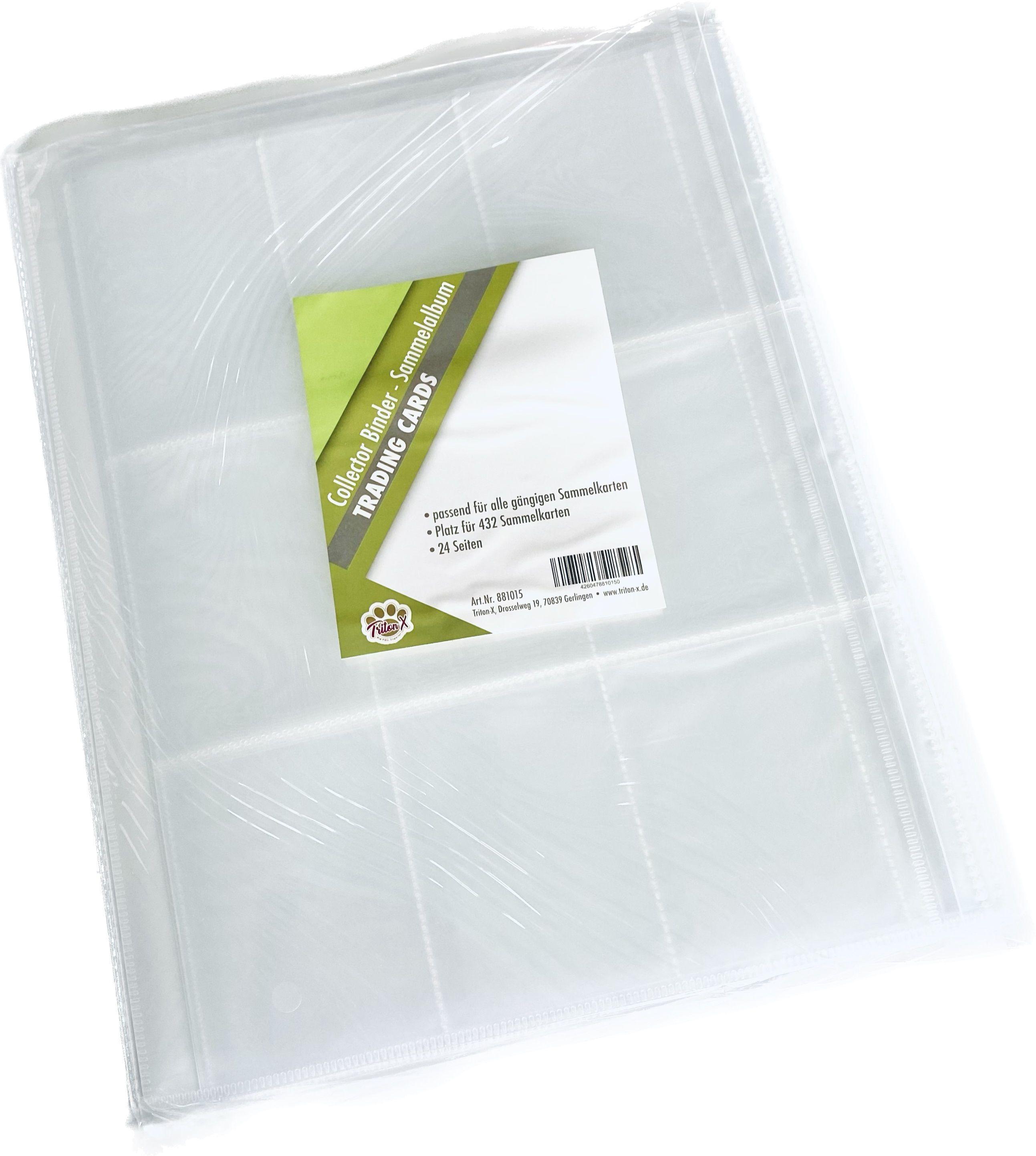 Beispielinhalt (Bild) Sammelmappe für Sammelkarten, 24 Seiten & 432 Trading Cards