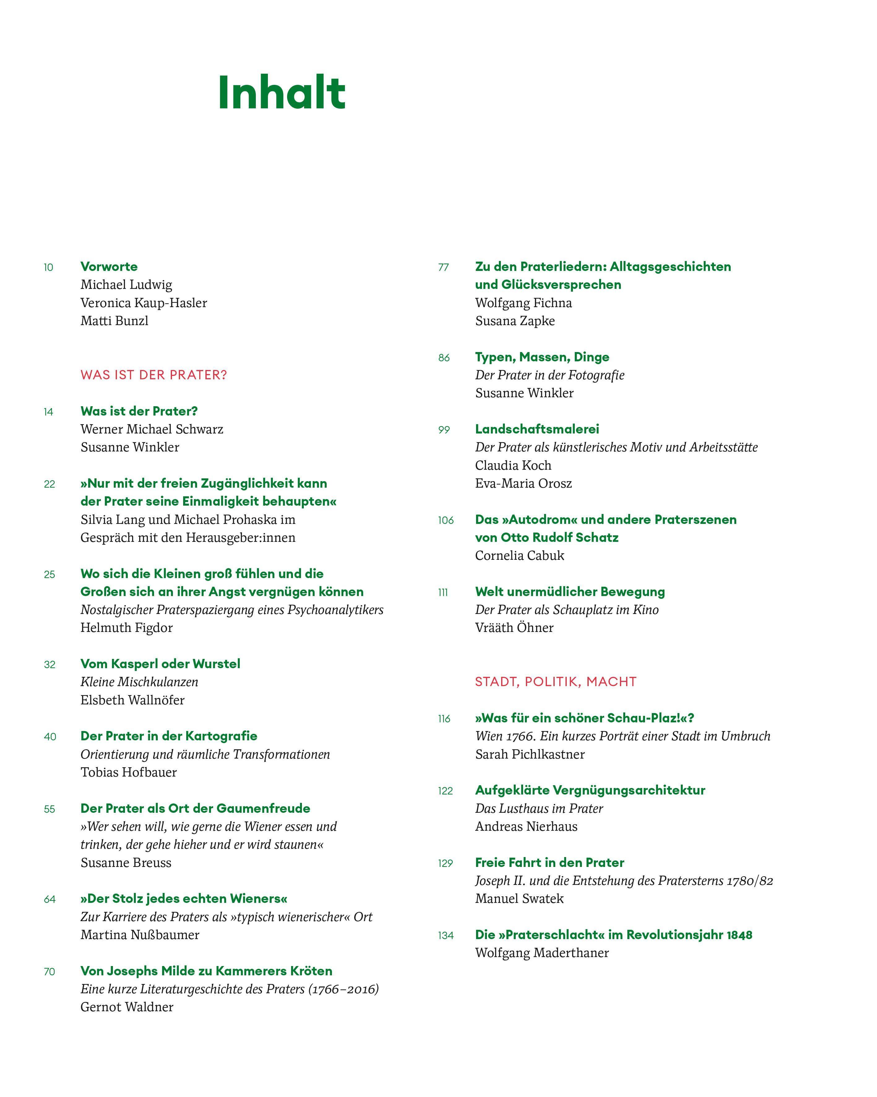 Beispielinhalt (Bild) Der Wiener Prater. Labor der Moderne