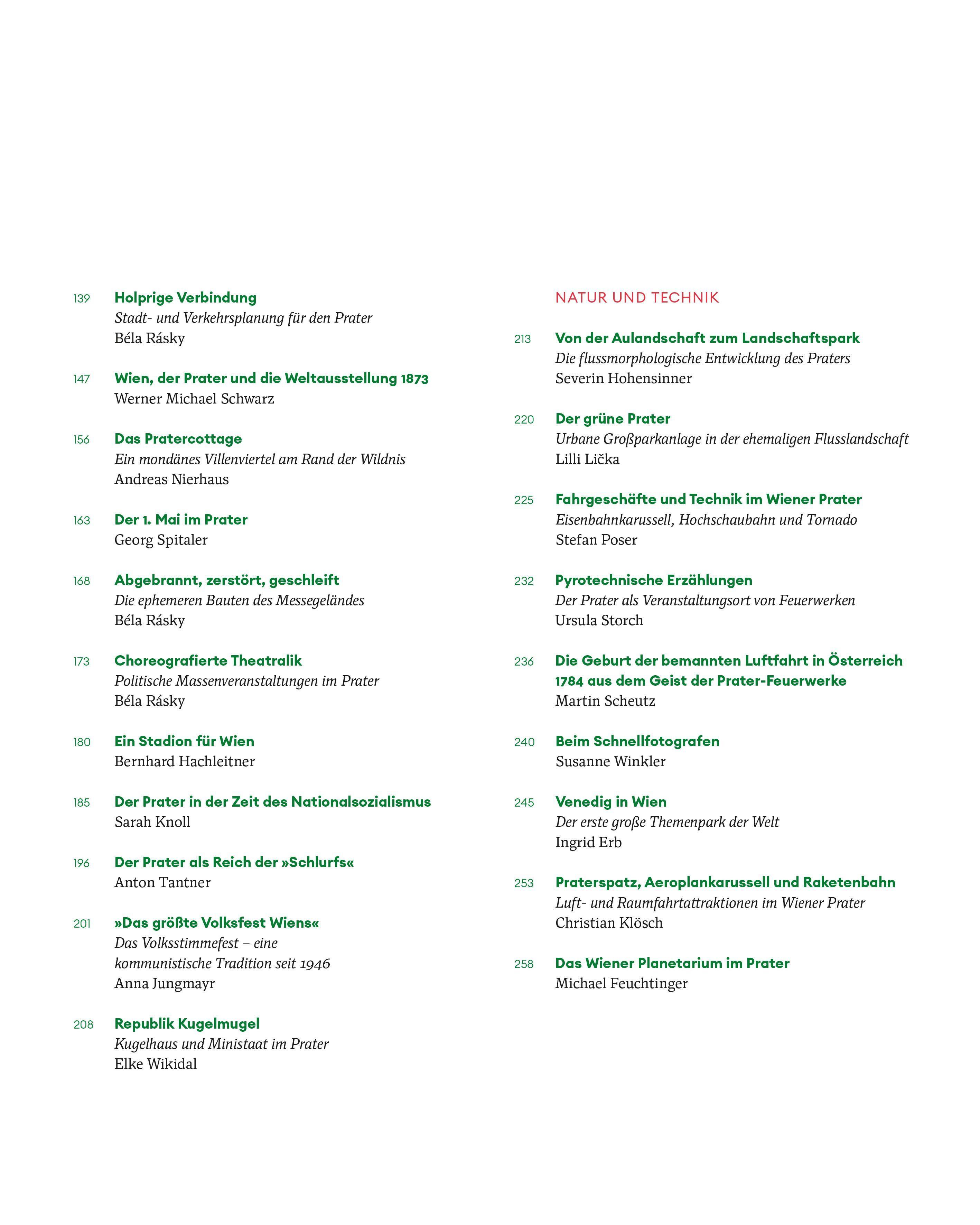 Beispielinhalt (Bild) Der Wiener Prater. Labor der Moderne