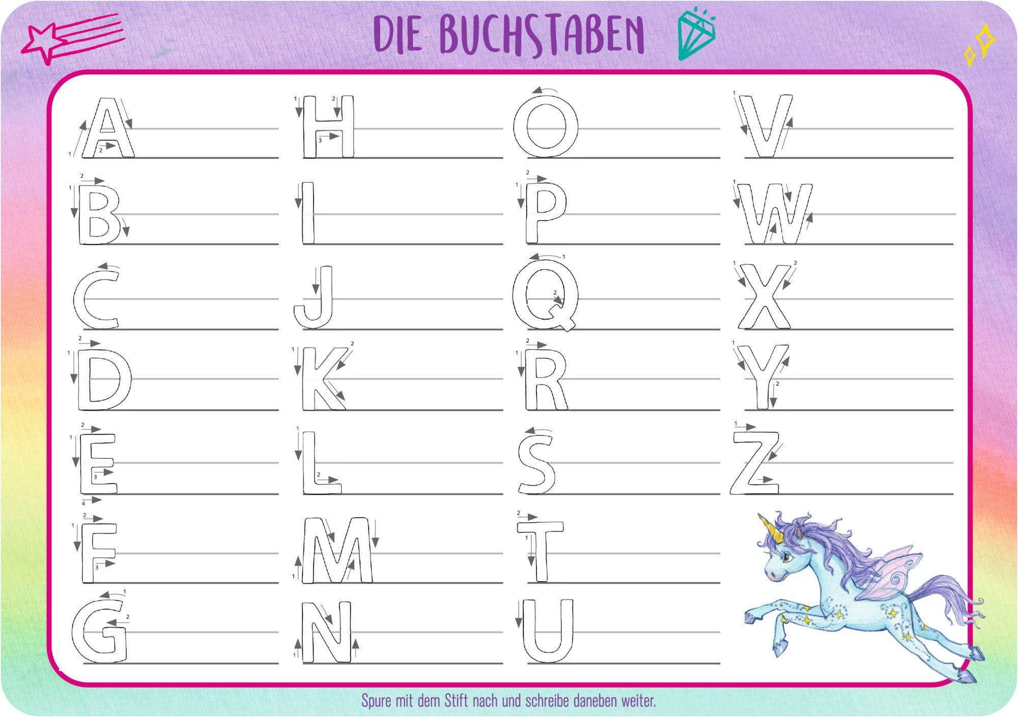 Beispielinhalt (Bild) Meine superschlaue Einhorn Schulstart-Box (Einhorn-Paradies)
