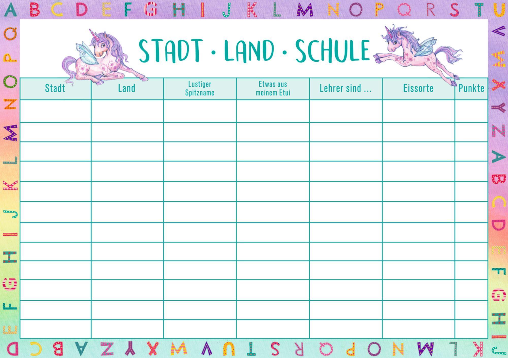 Beispielinhalt (Bild) Meine superschlaue Einhorn Schulstart-Box (Einhorn-Paradies)