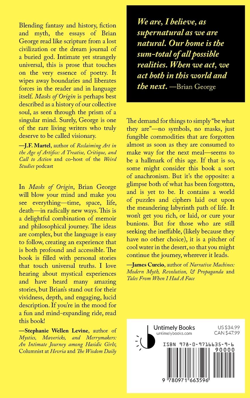 Rückseitencover Masks of Origin