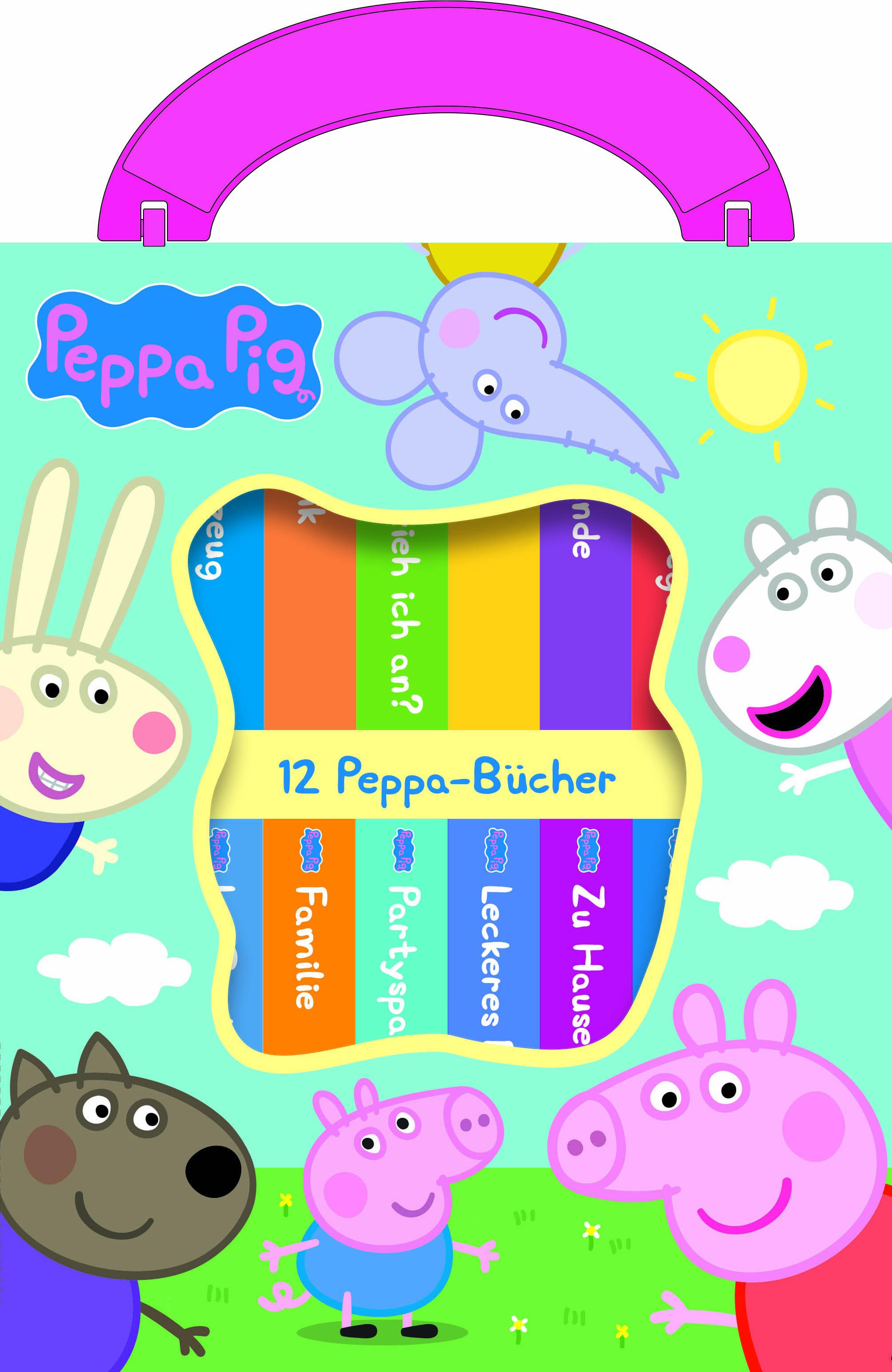 Vorderes Coverbild Peppa Pig - Meine erste Bibliothek - Bücherbox mit 12 Pappbilderbüchern - Peppa Wutz