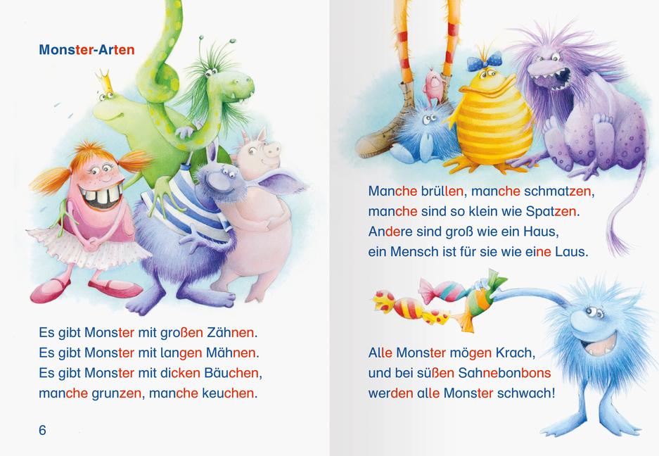 Beispielinhalt (Bild) Leserabe mit Mildenberger Silbenmethode - Monstergeschichten