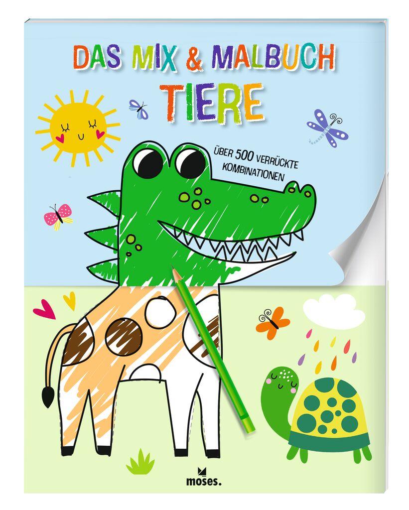 Vorderes Coverbild Das Mix & Malbuch Tiere