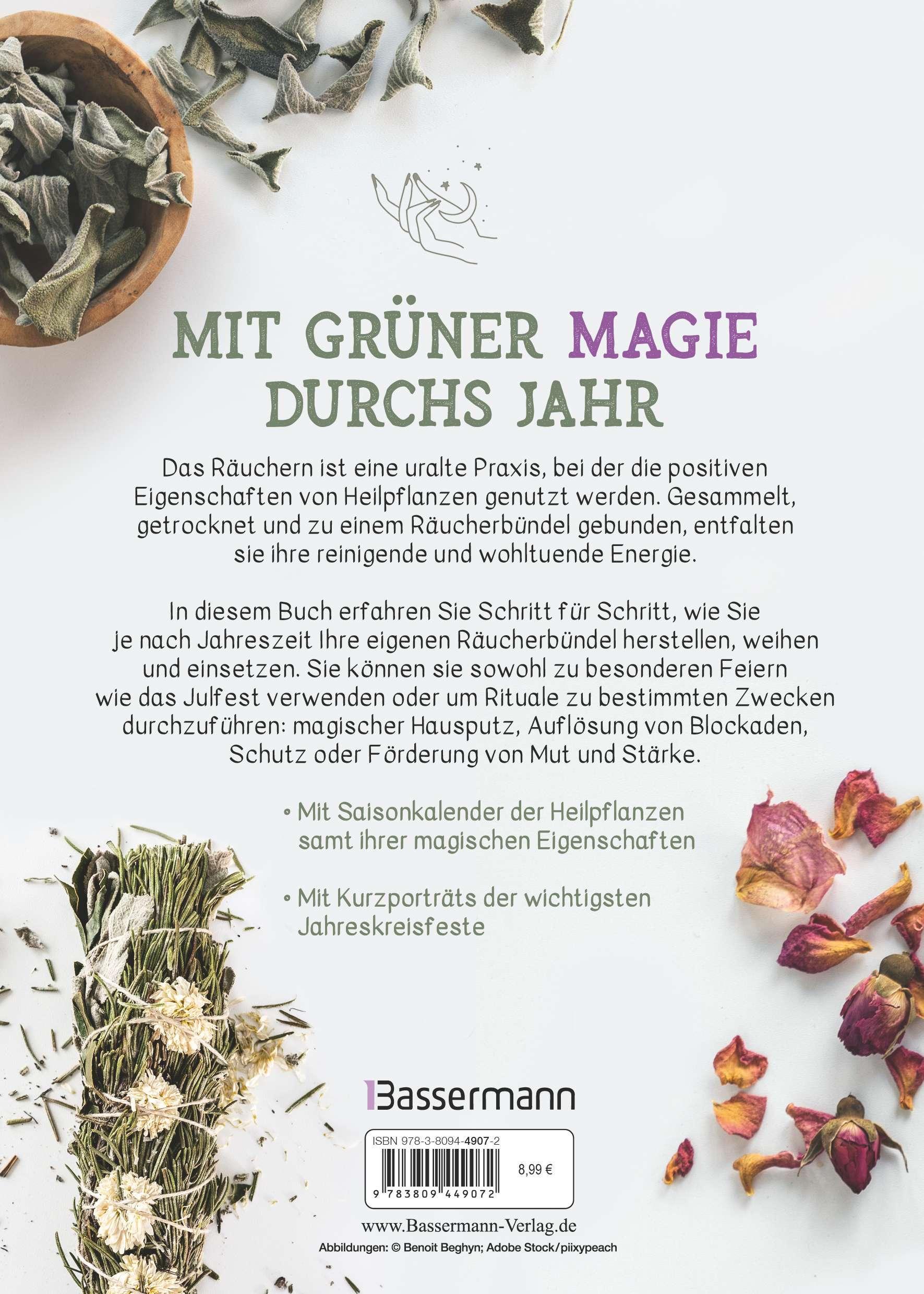 Beispielinhalt (Bild) Magische Rituale mit Räucherbündeln. Pflanzen durchs Jahr sammeln, trocknen, binden, weihen, räuchern
