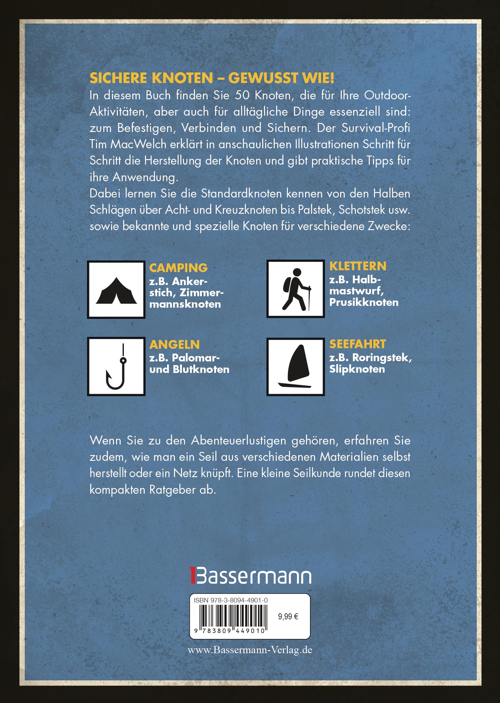 Beispielinhalt (Bild) Das große Knotenbuch - Die 50 wichtigsten Knoten für Alltag und Outdoor