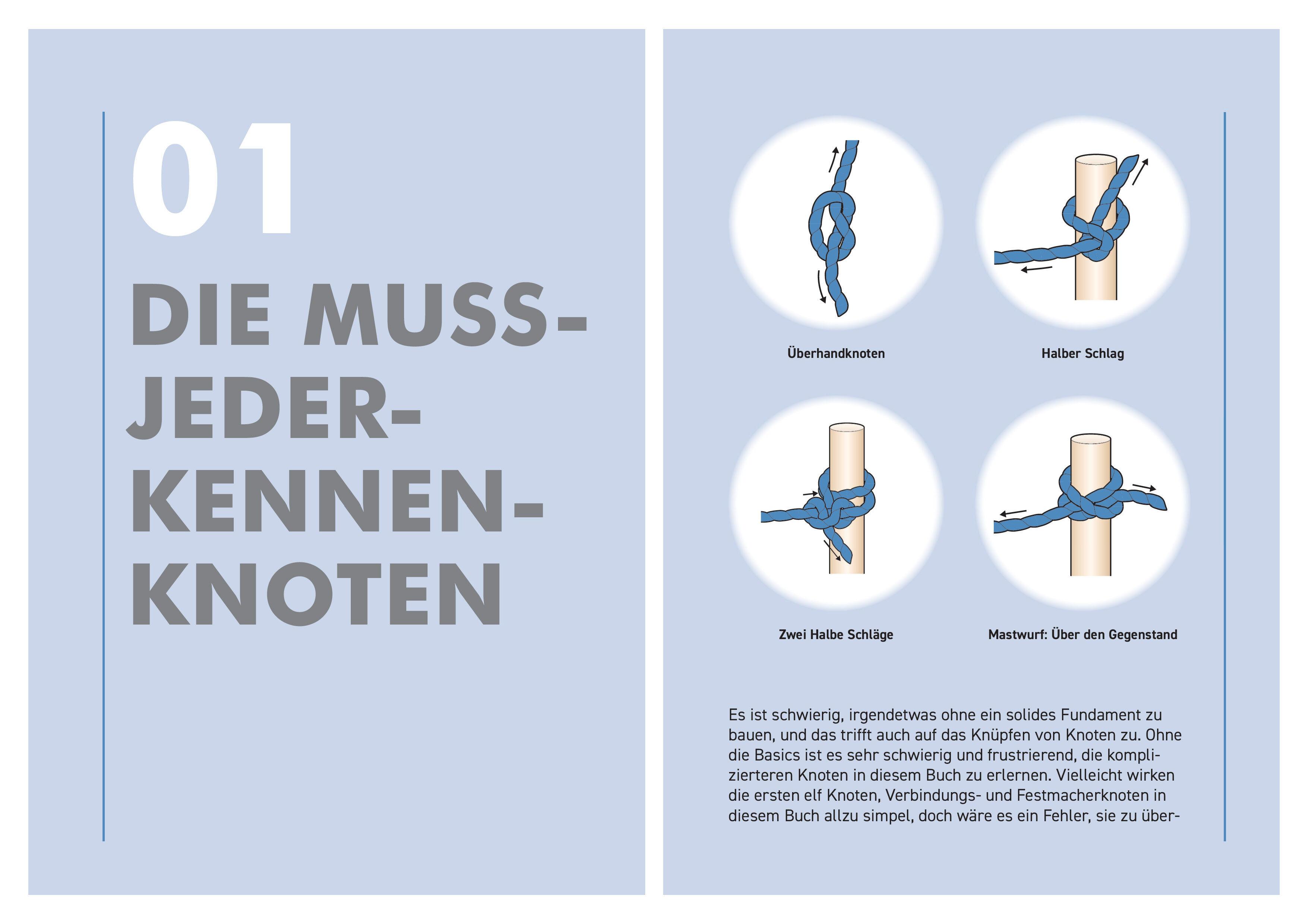 Beispielinhalt (Bild) Das große Knotenbuch - Die 50 wichtigsten Knoten für Alltag und Outdoor
