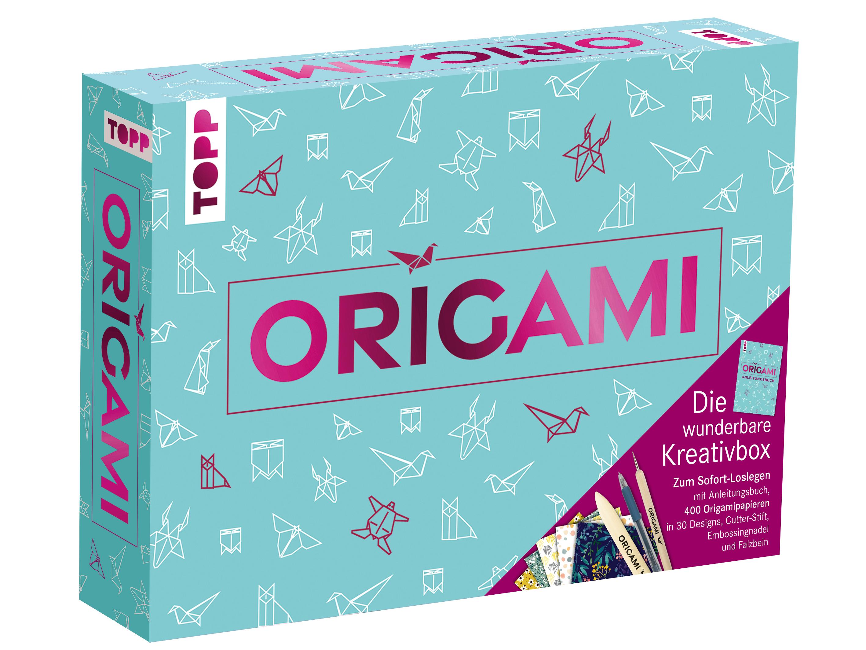 Vorderes Coverbild Origami - Die wunderbare Kreativbox. Mit Anleitungsbuch und Material