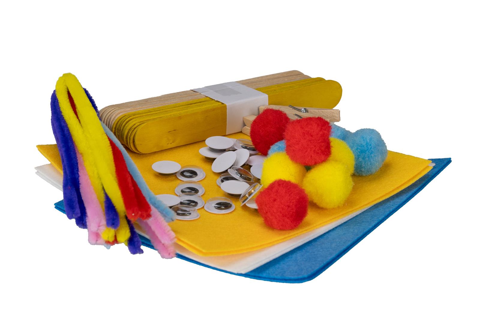 Beispielinhalt (Bild) Einhorn-Bastelbox. Mit Anleitungen, Bastelmaterial und Mitmachbuch